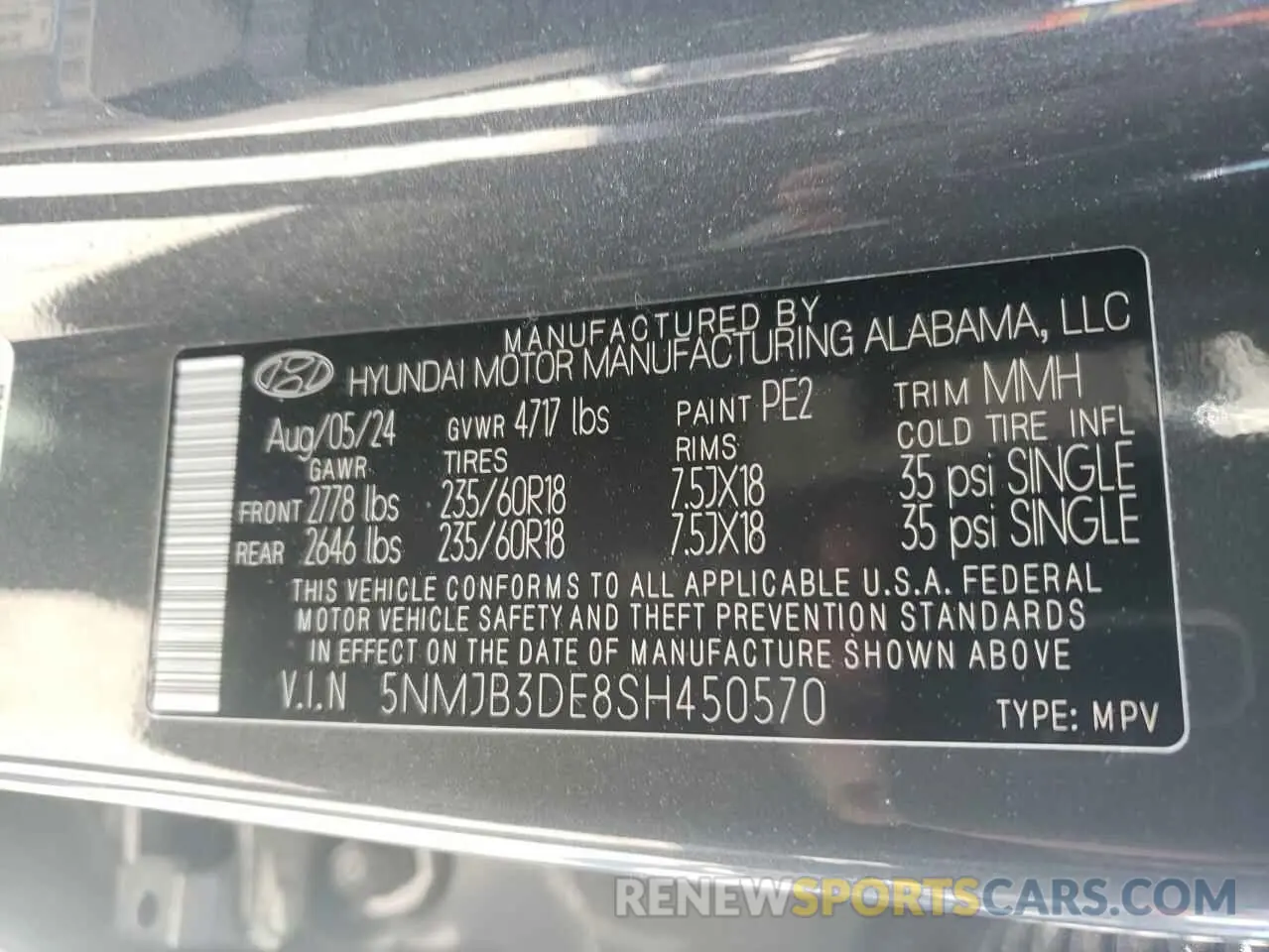 13 Photograph of a damaged car 5NMJB3DE8SH450570 HYUNDAI TUCSON 2025