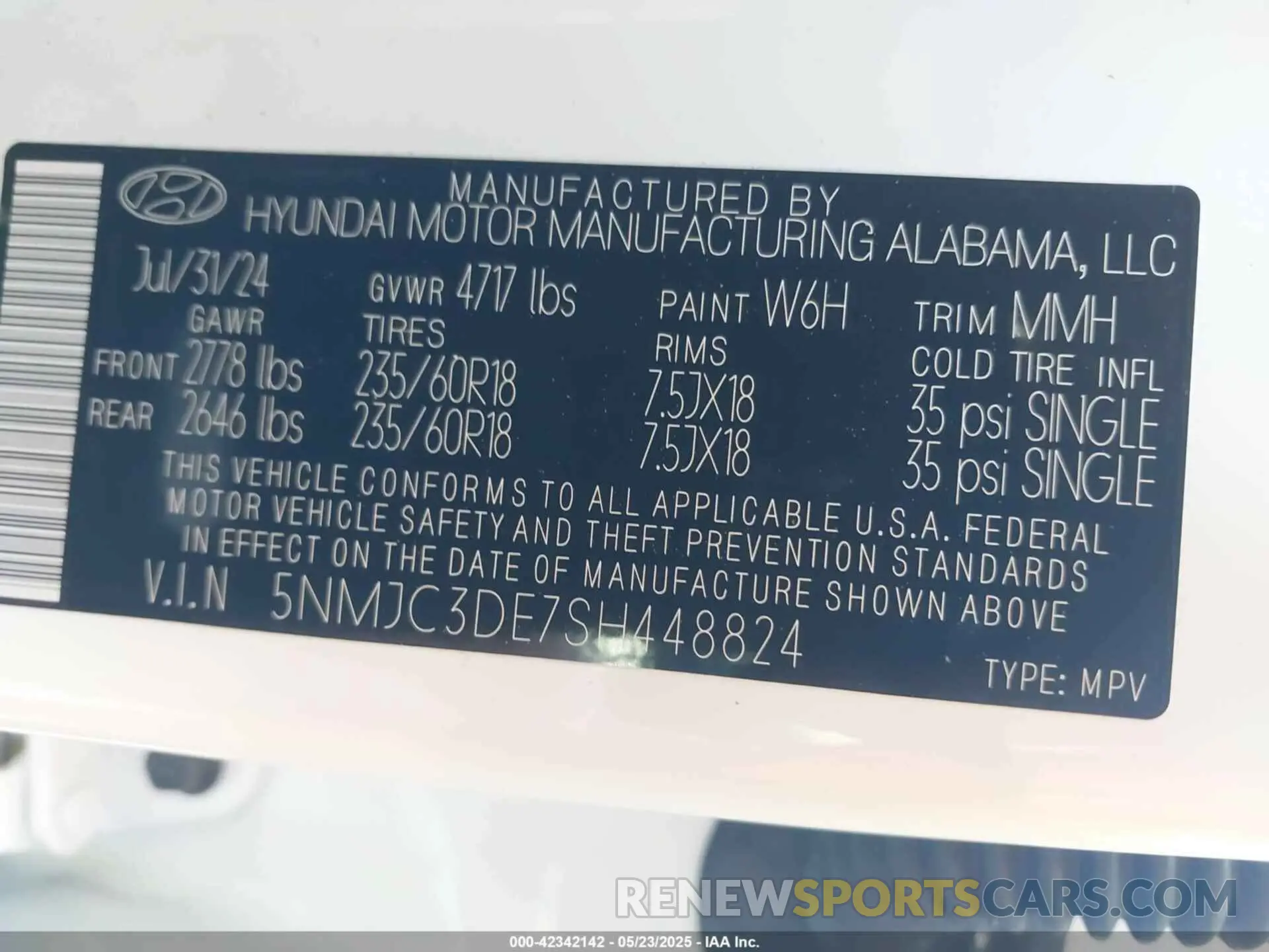 9 Фотография поврежденного автомобиля 5NMJC3DE7SH448824 HYUNDAI TUCSON 2025