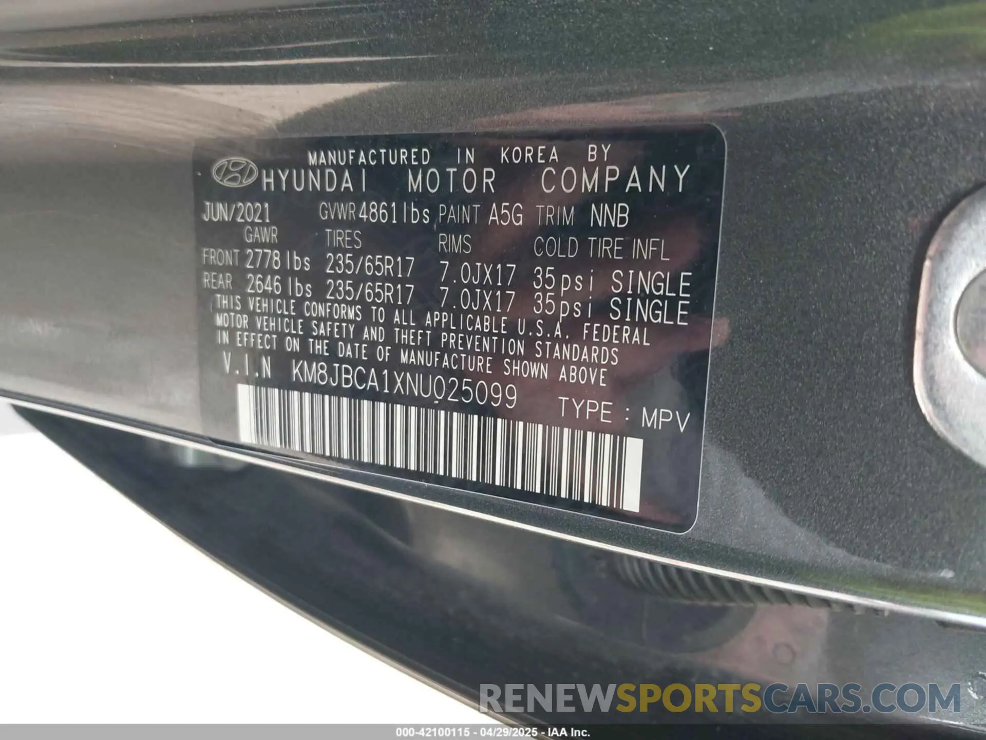9 Photograph of a damaged car KM8JBCA1XNU025099 HYUNDAI TUCSON HYBRID 2022