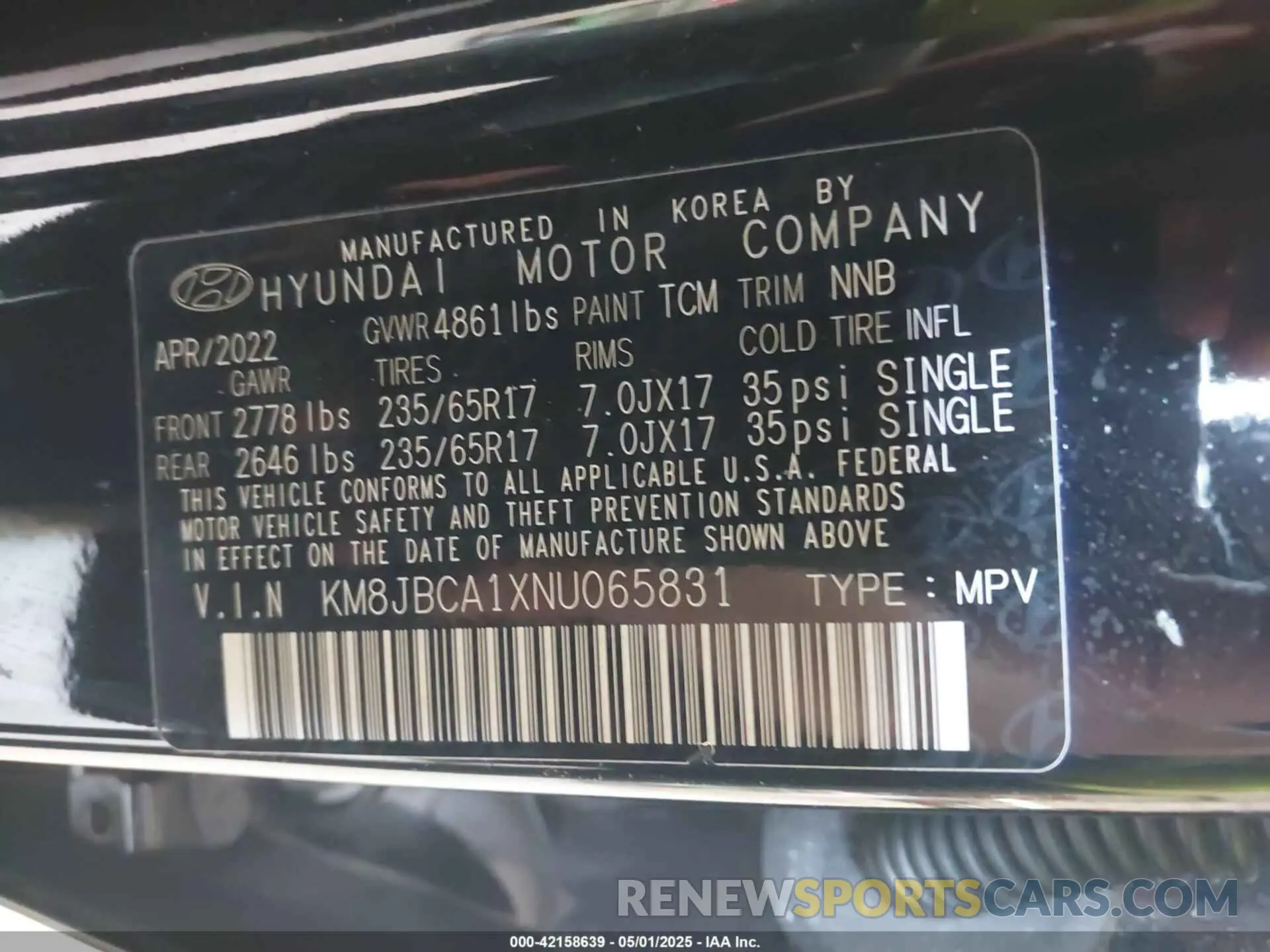 9 Фотография поврежденного автомобиля KM8JBCA1XNU065831 HYUNDAI TUCSON HYBRID 2022