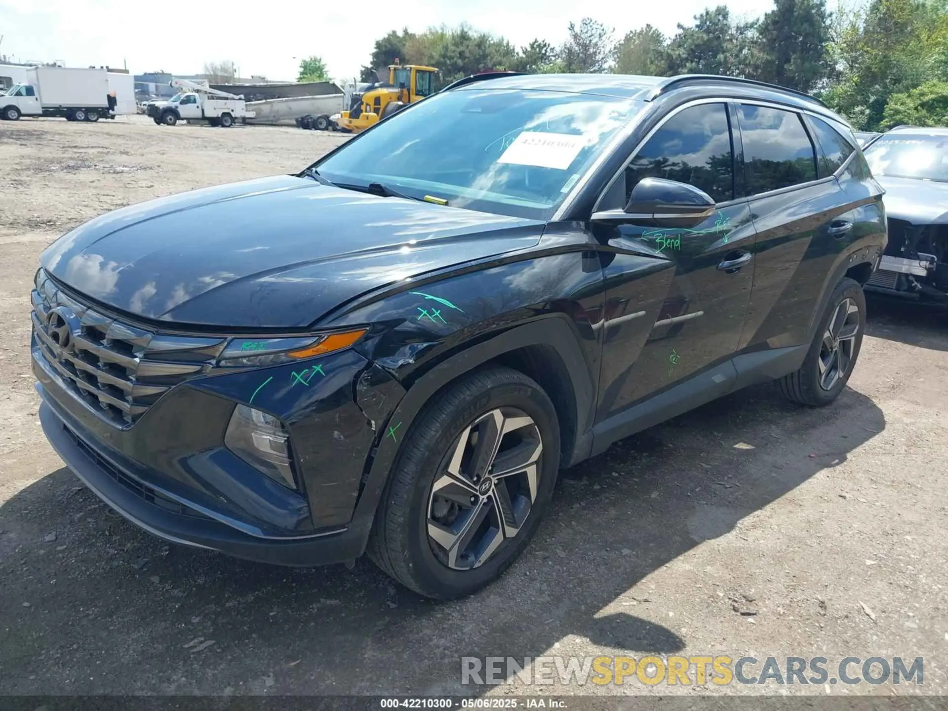 2 Photograph of a damaged car KM8JECA19NU062930 HYUNDAI TUCSON HYBRID 2022