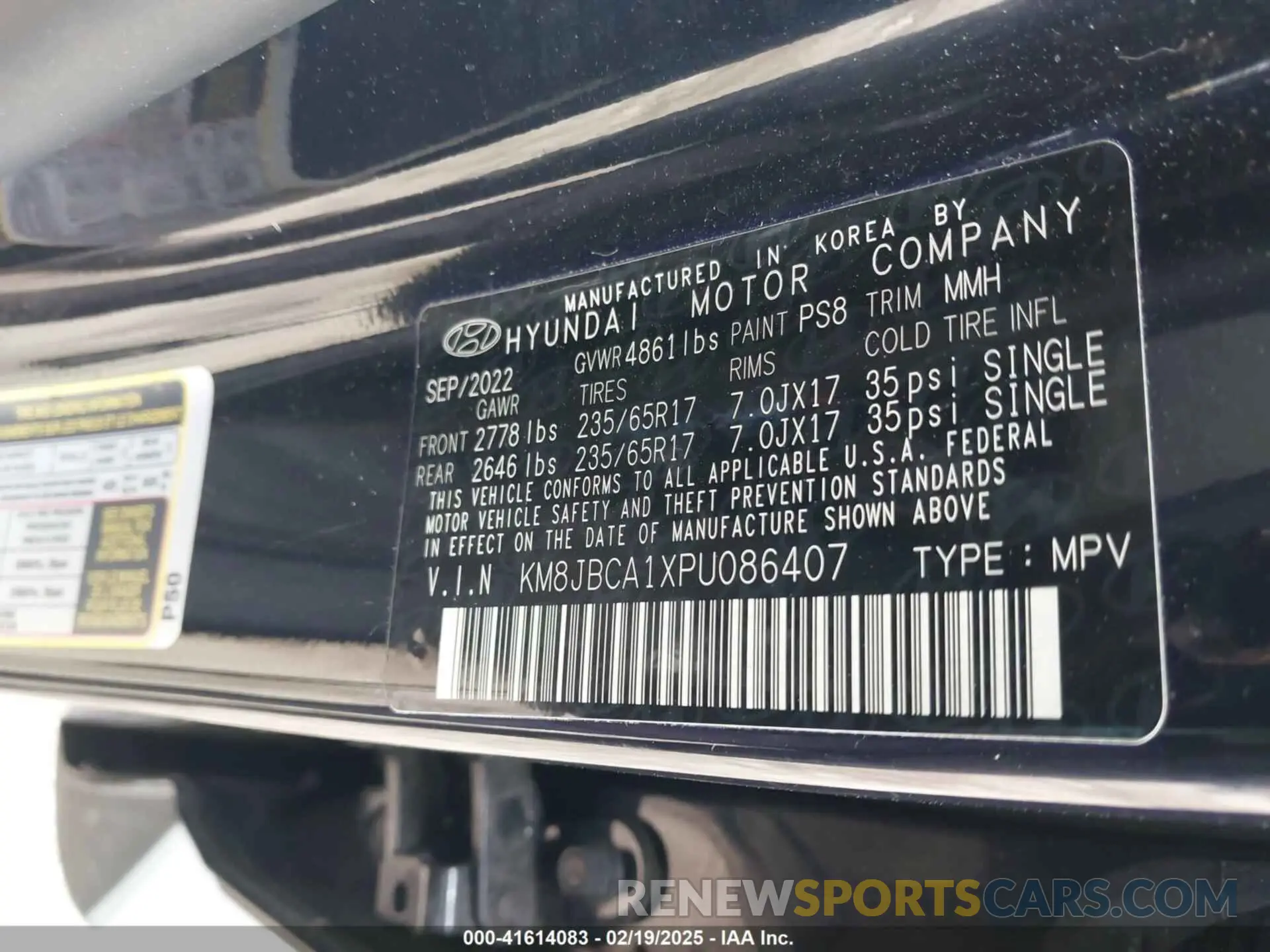 9 Photograph of a damaged car KM8JBCA1XPU086407 HYUNDAI TUCSON HYBRID 2023