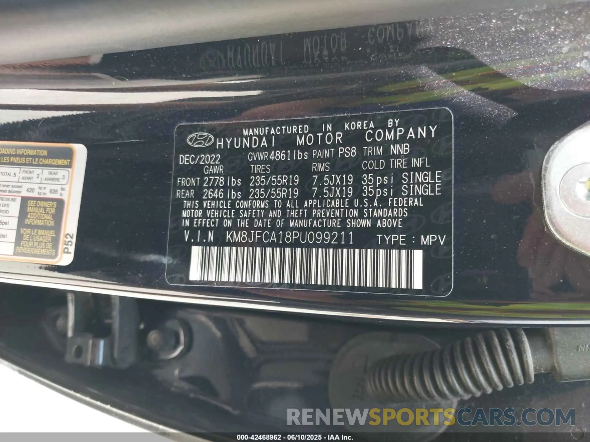 9 Photograph of a damaged car KM8JFCA18PU099211 HYUNDAI TUCSON HYBRID 2023