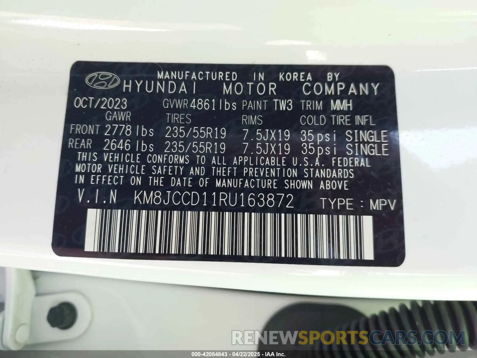 9 Photograph of a damaged car KM8JCCD11RU163872 HYUNDAI TUCSON HYBRID 2024