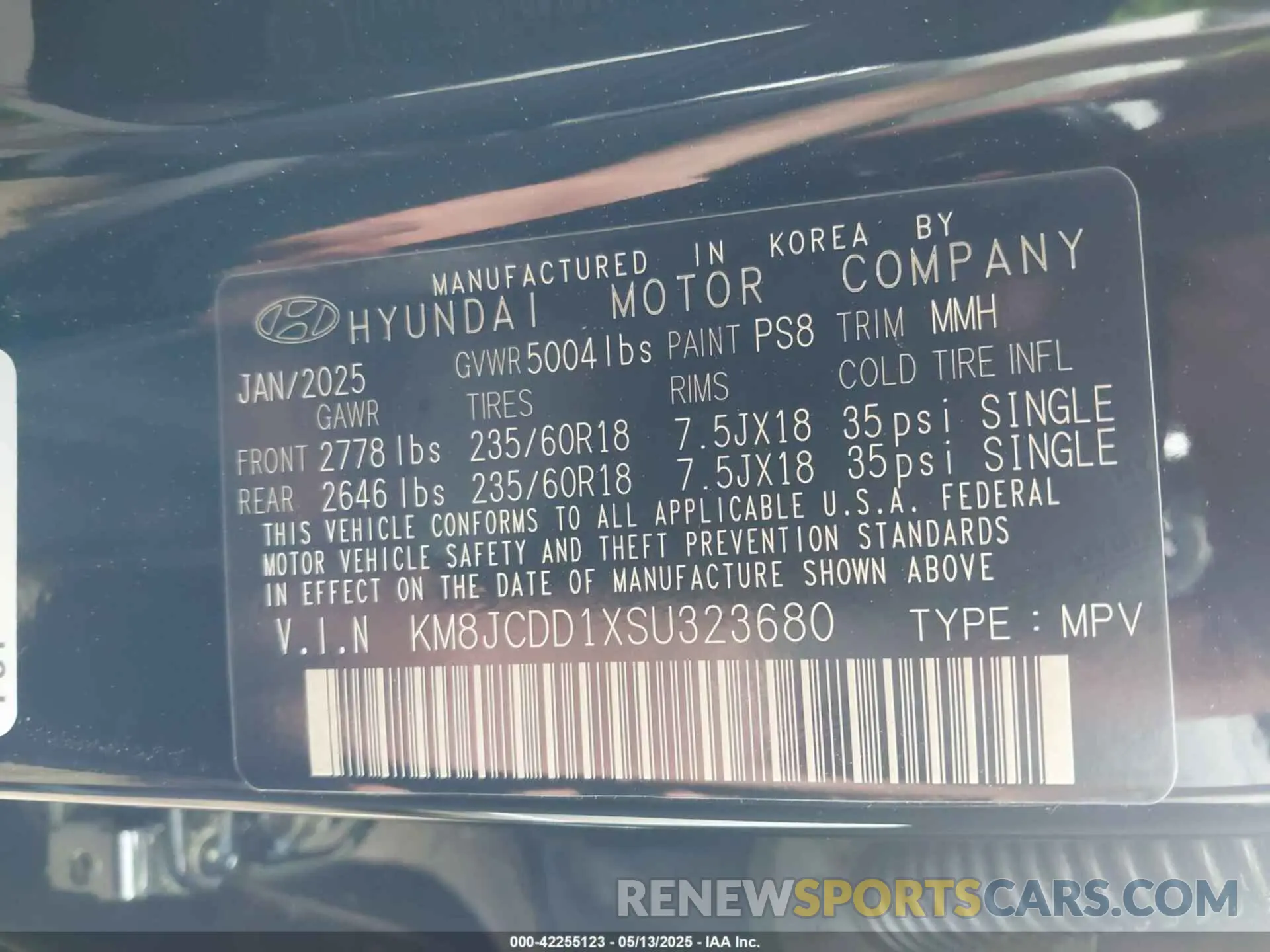 9 Photograph of a damaged car KM8JCDD1XSU323680 HYUNDAI TUCSON HYBRID 2025