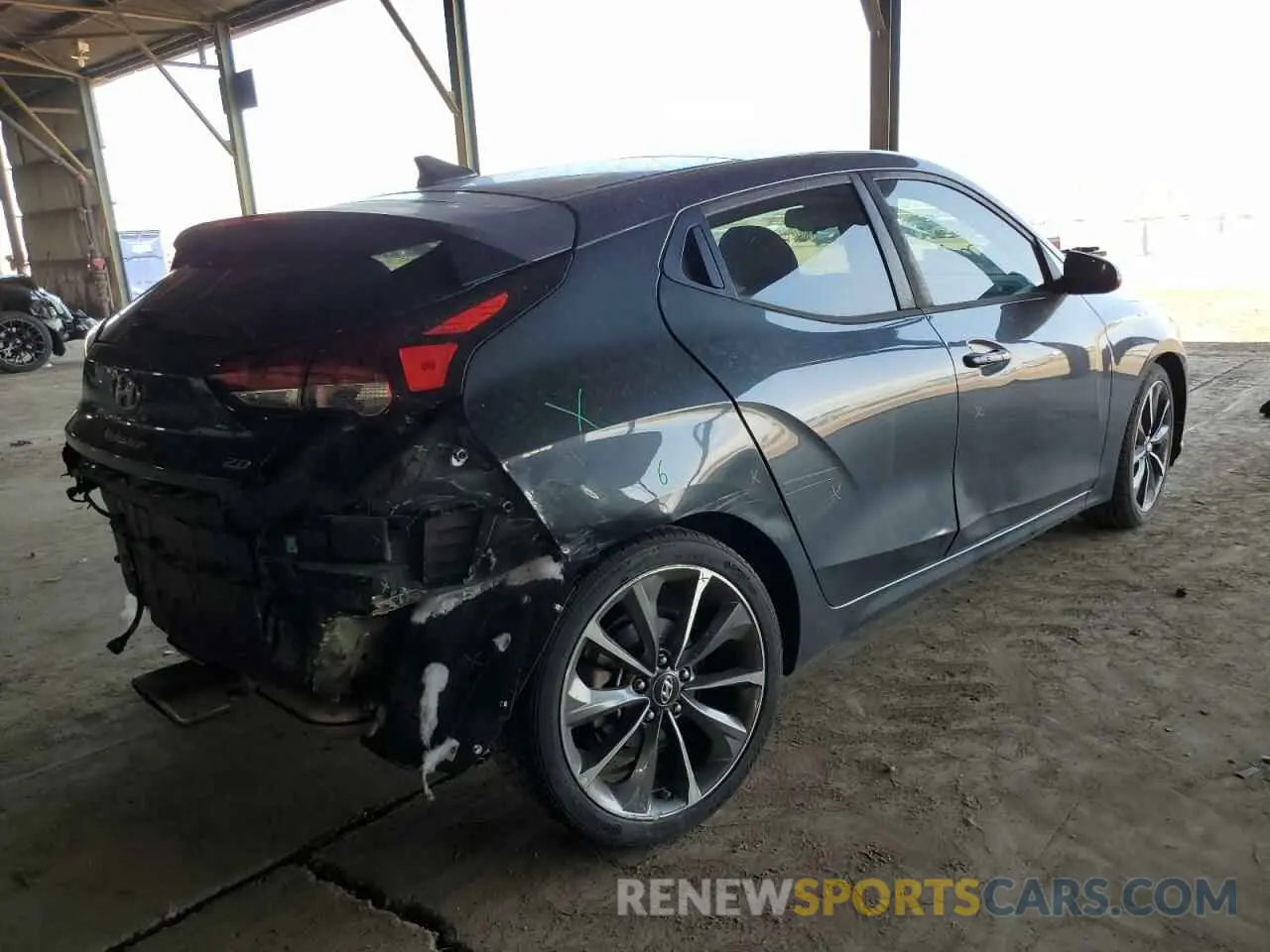 3 Фотография поврежденного автомобиля KMHTG6AF0KU015278 HYUNDAI VELOSTER 2019