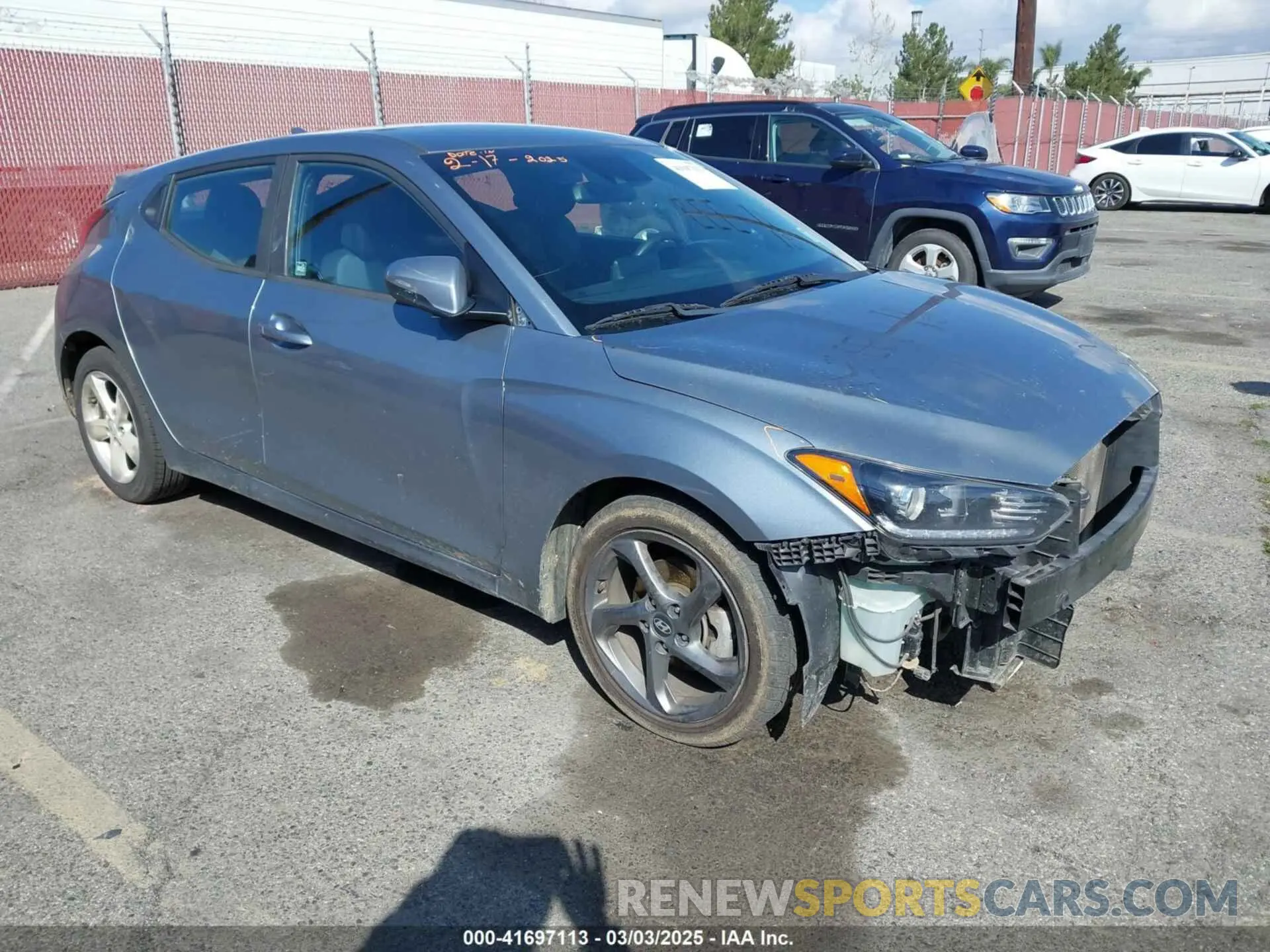 1 Фотография поврежденного автомобиля KMHTG6AF8KU019854 HYUNDAI VELOSTER 2019