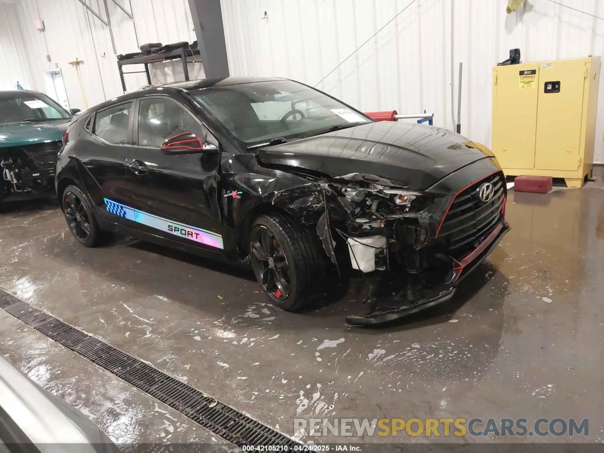 1 Photograph of a damaged car KMHTG6AFXKU011920 HYUNDAI VELOSTER 2019