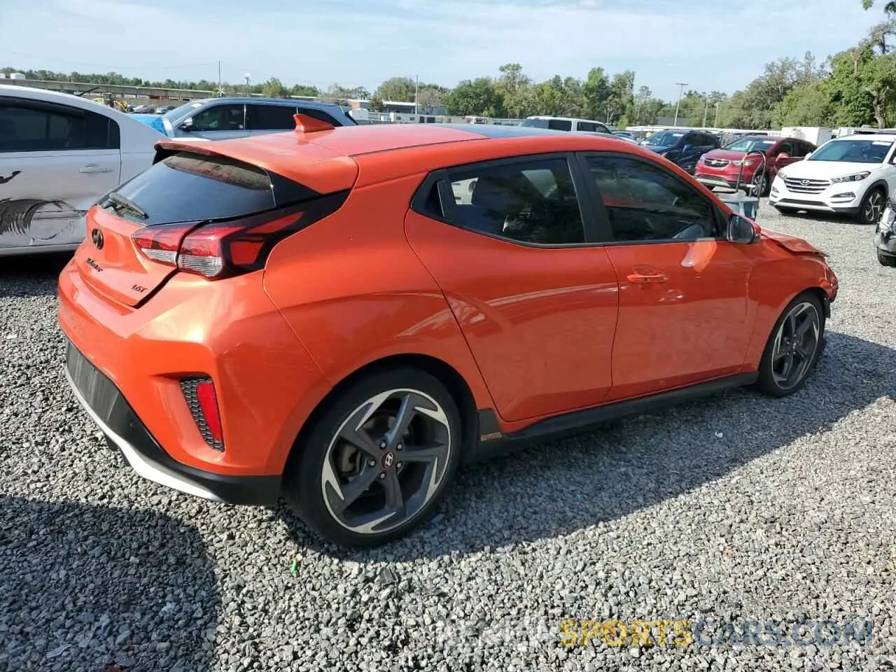 3 Photograph of a damaged car KMHTH6AB2KU020508 HYUNDAI VELOSTER 2019