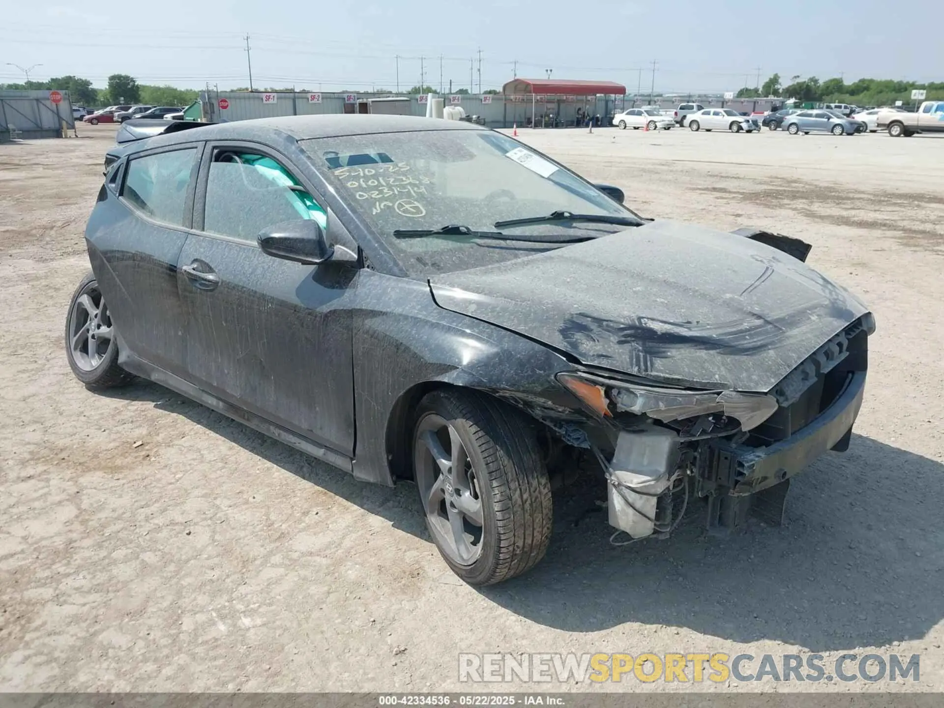 1 Photograph of a damaged car KMHTG6AF6LU023144 HYUNDAI VELOSTER 2020