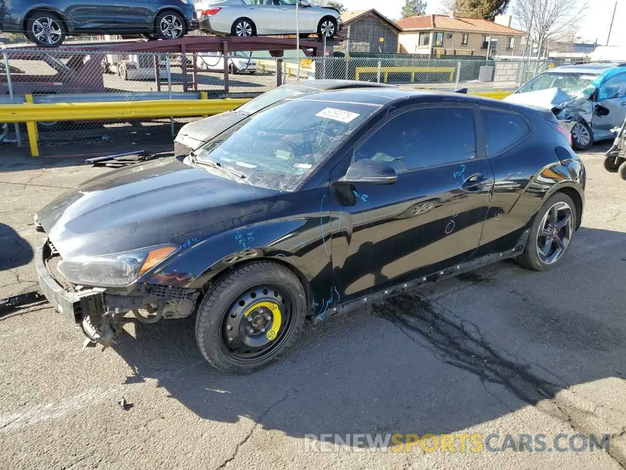 1 Photograph of a damaged car KMHTH6AB6LU024403 HYUNDAI VELOSTER 2020