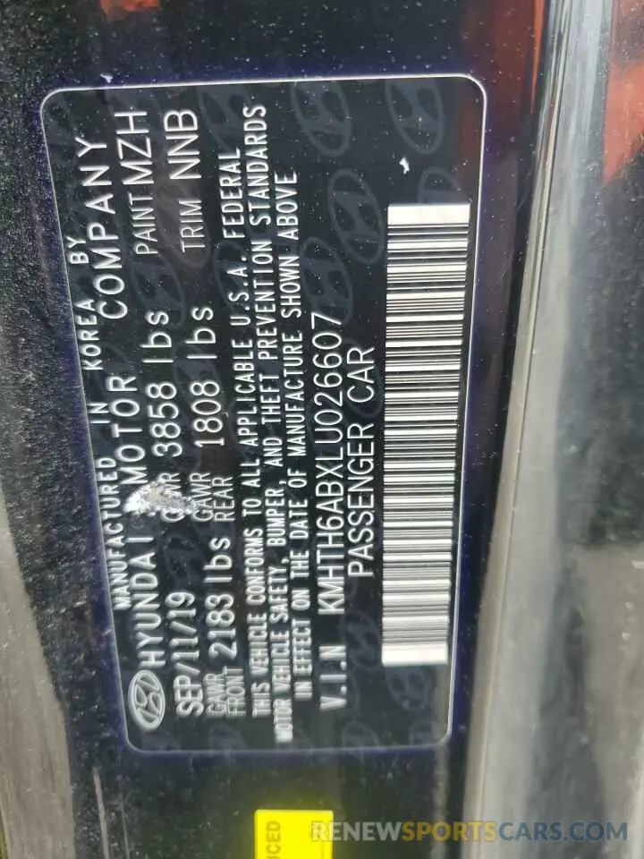 12 Фотография поврежденного автомобиля KMHTH6ABXLU026607 HYUNDAI VELOSTER 2020