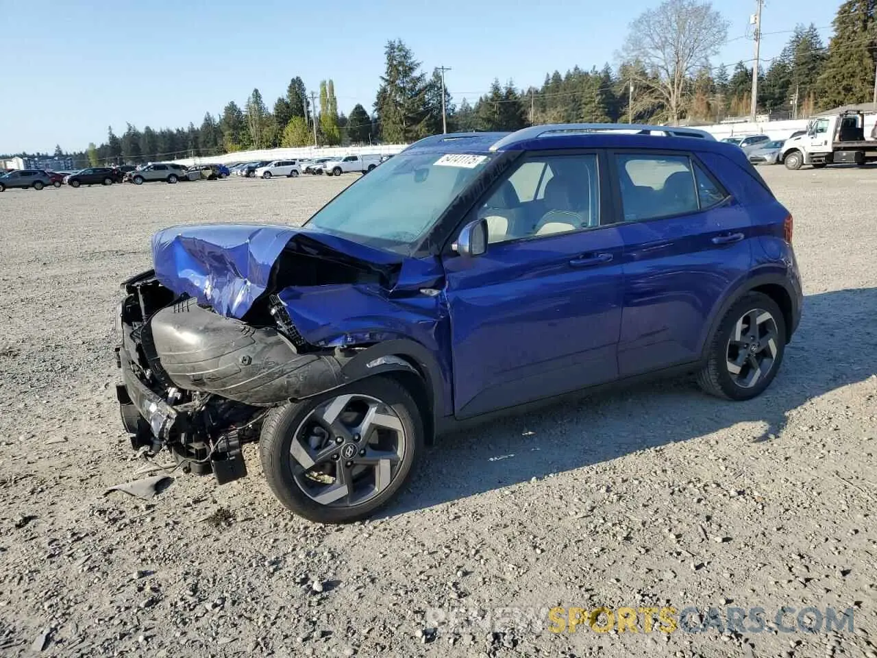 1 Photograph of a damaged car KMHRC8A30LU018500 HYUNDAI VENUE 2020