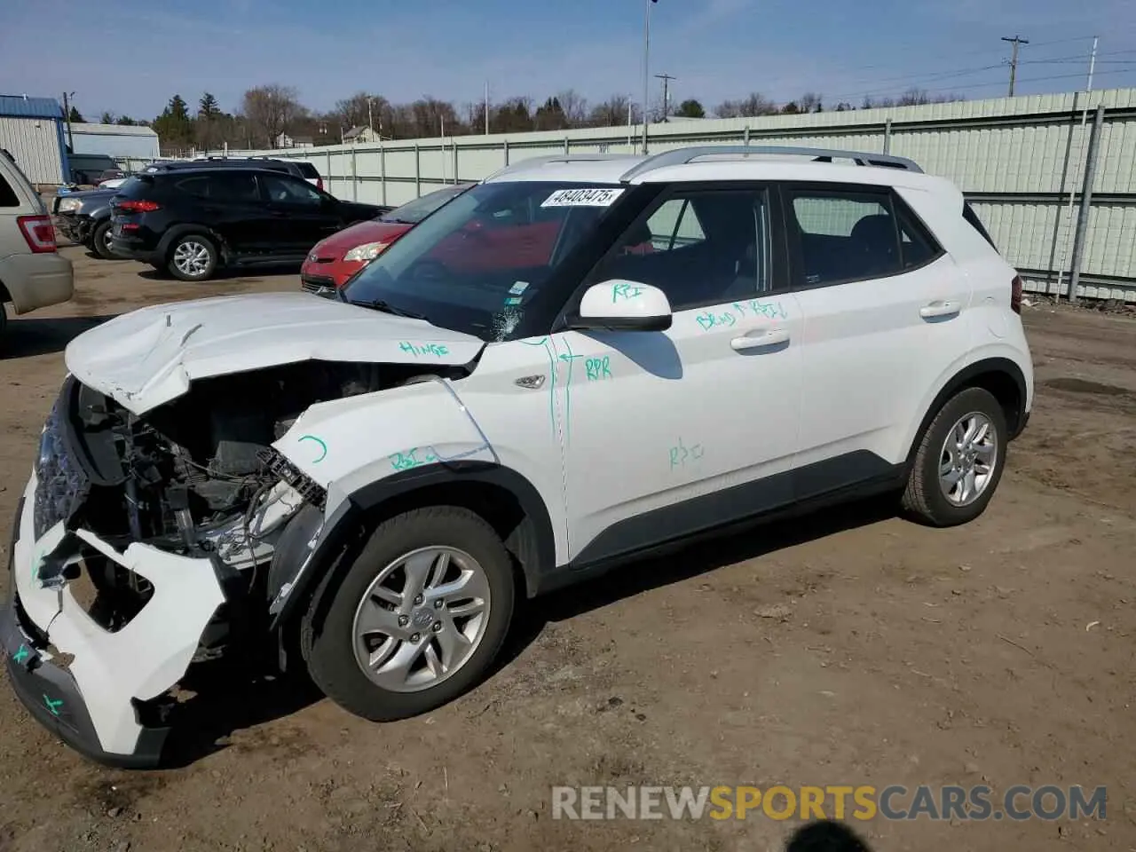 1 Photograph of a damaged car KMHRC8A3XLU035210 HYUNDAI VENUE 2020