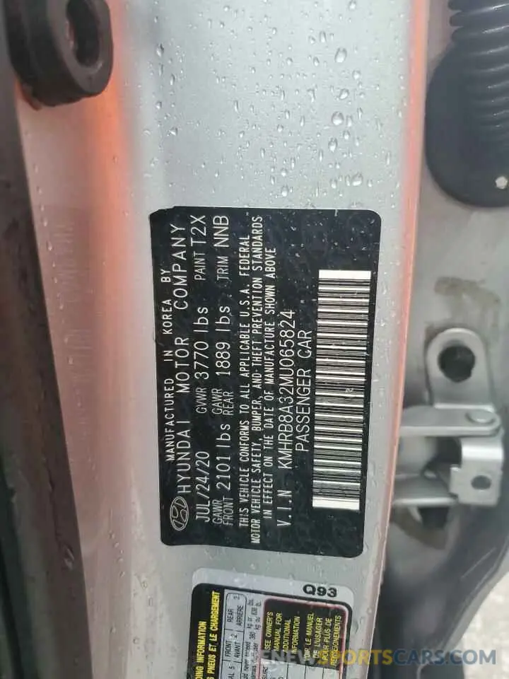 13 Photograph of a damaged car KMHRB8A32MU065824 HYUNDAI VENUE 2021