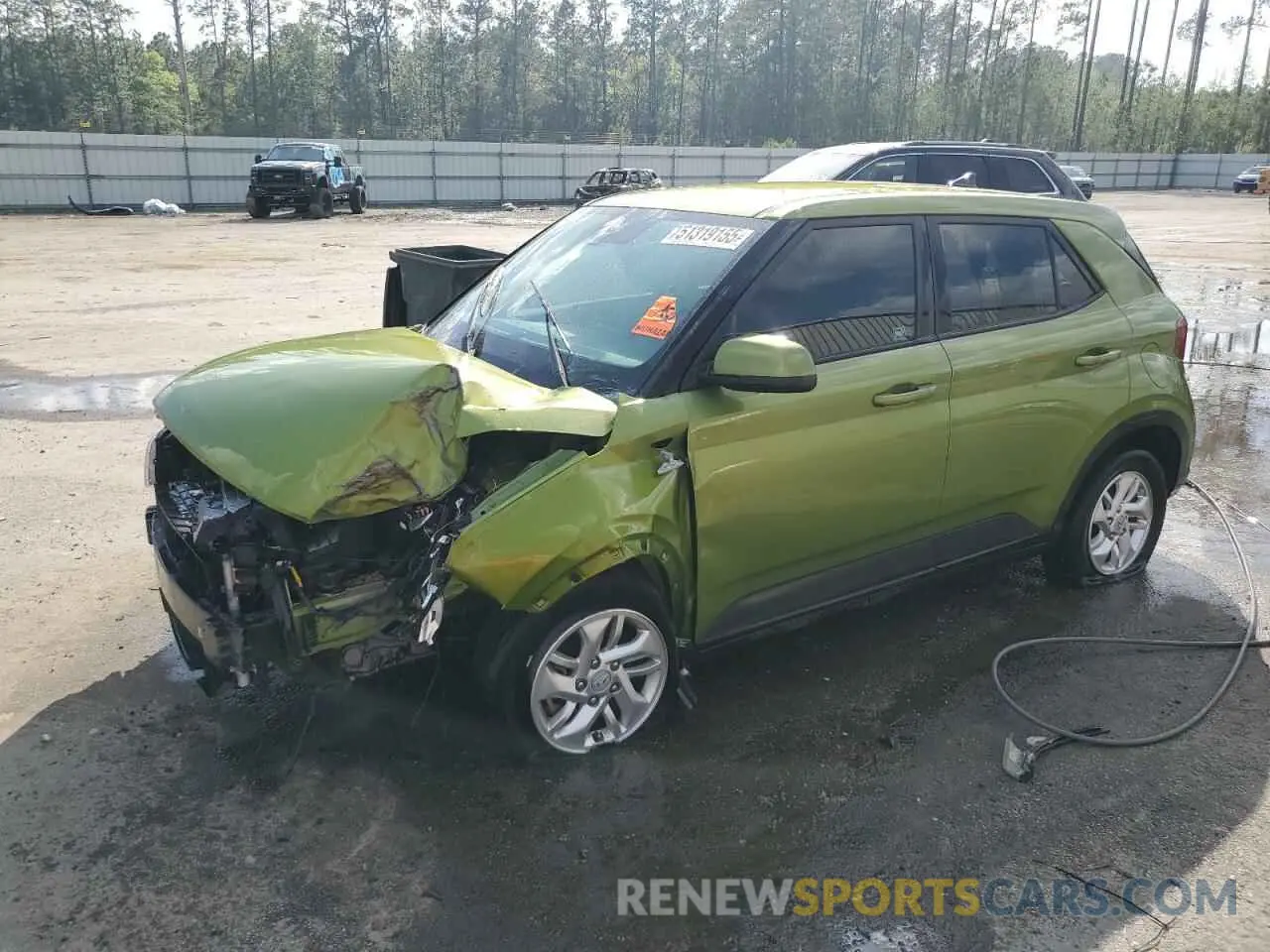 1 Photograph of a damaged car KMHRB8A38MU089450 HYUNDAI VENUE 2021