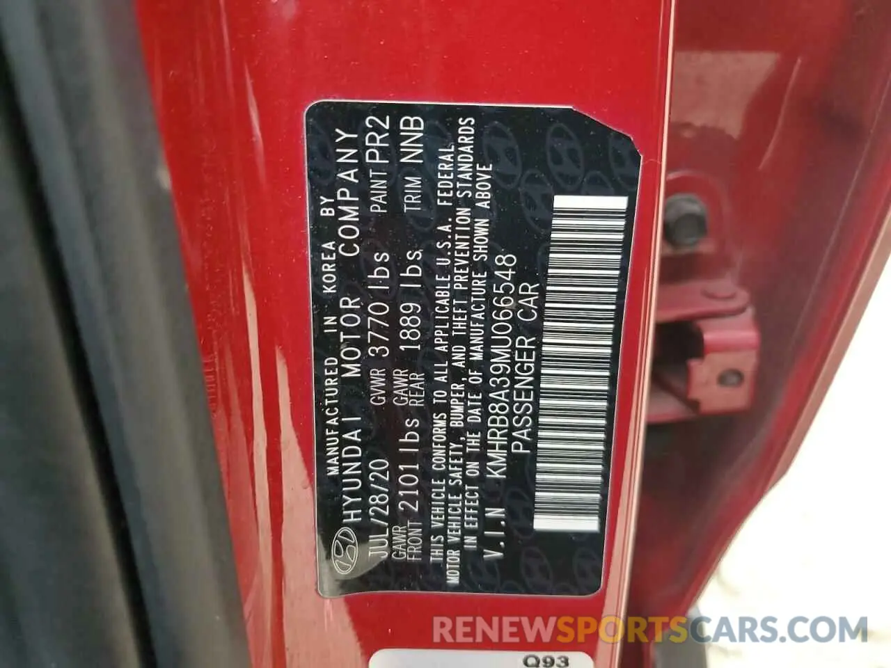 12 Photograph of a damaged car KMHRB8A39MU066548 HYUNDAI VENUE 2021