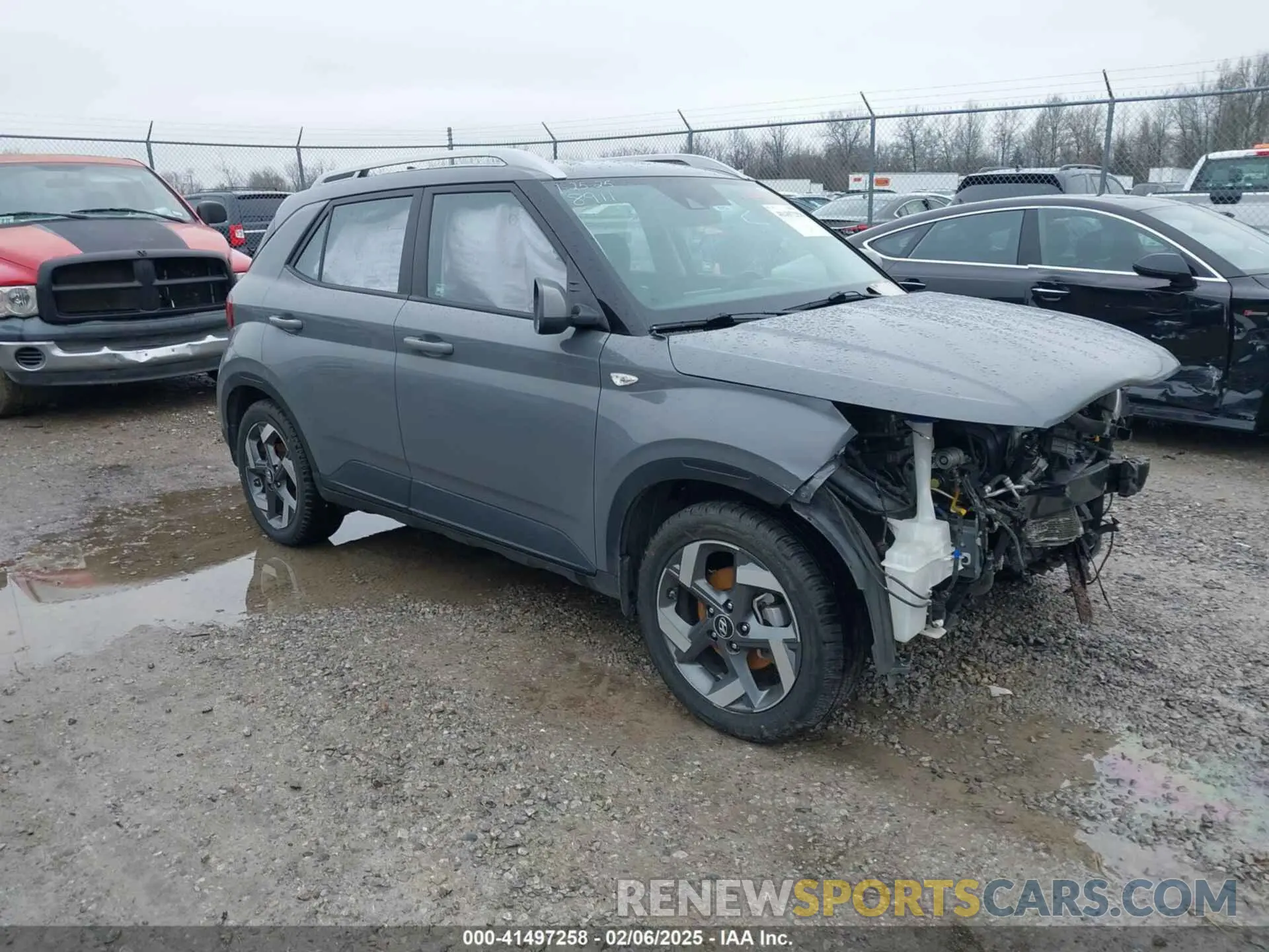 1 Photograph of a damaged car KMHRC8A30MU078911 HYUNDAI VENUE 2021