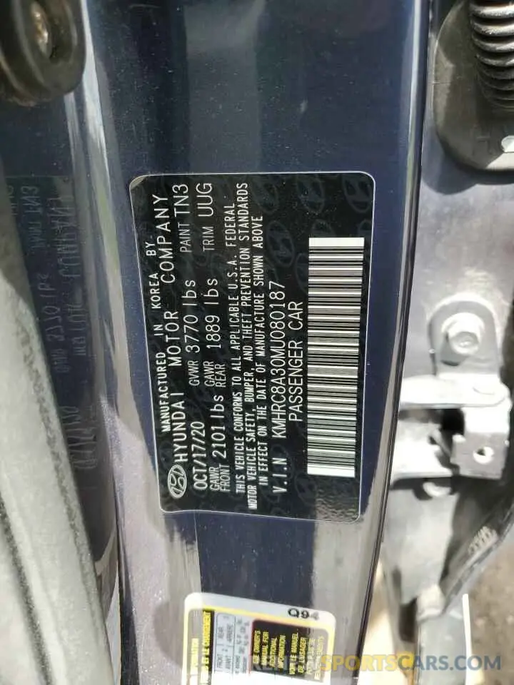 13 Фотография поврежденного автомобиля KMHRC8A30MU080187 HYUNDAI VENUE 2021