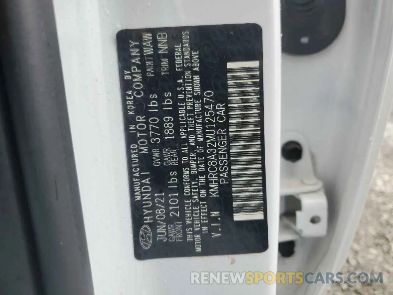 15 Photograph of a damaged car KMHRC8A32MU125470 HYUNDAI VENUE 2021