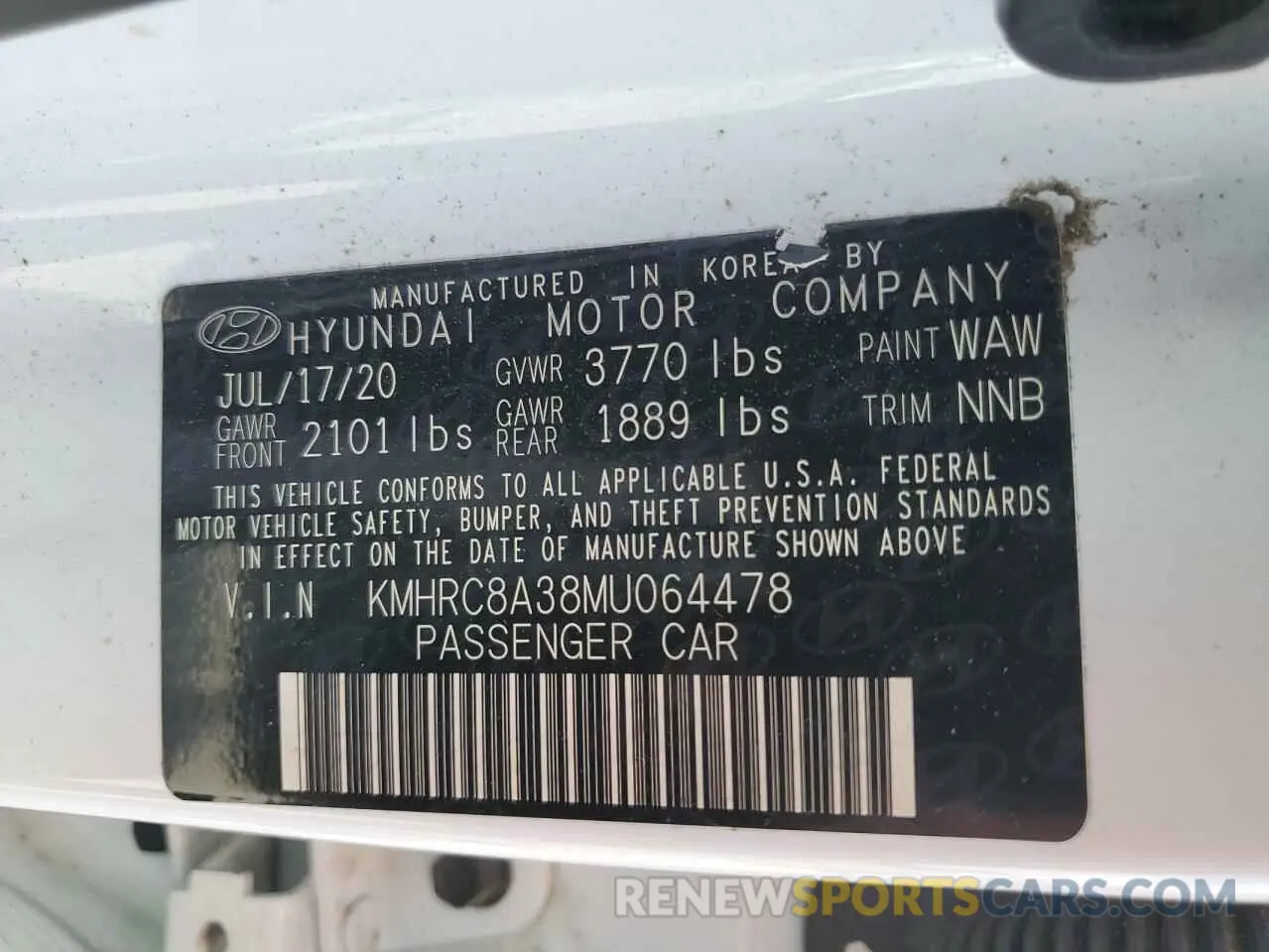 13 Фотография поврежденного автомобиля KMHRC8A38MU064478 HYUNDAI VENUE 2021