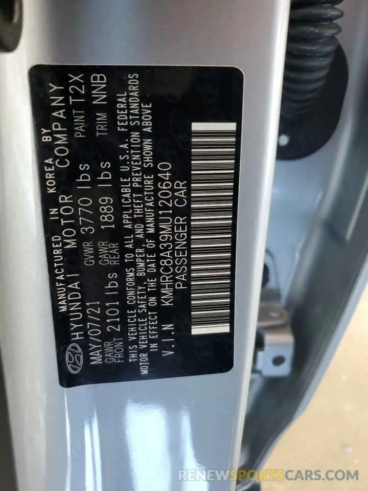 13 Фотография поврежденного автомобиля KMHRC8A39MU120640 HYUNDAI VENUE 2021