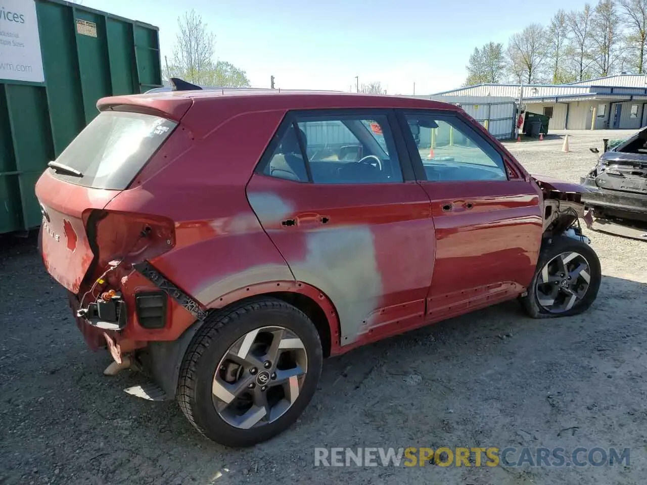 3 Фотография поврежденного автомобиля KMHRC8A39MU127054 HYUNDAI VENUE 2021