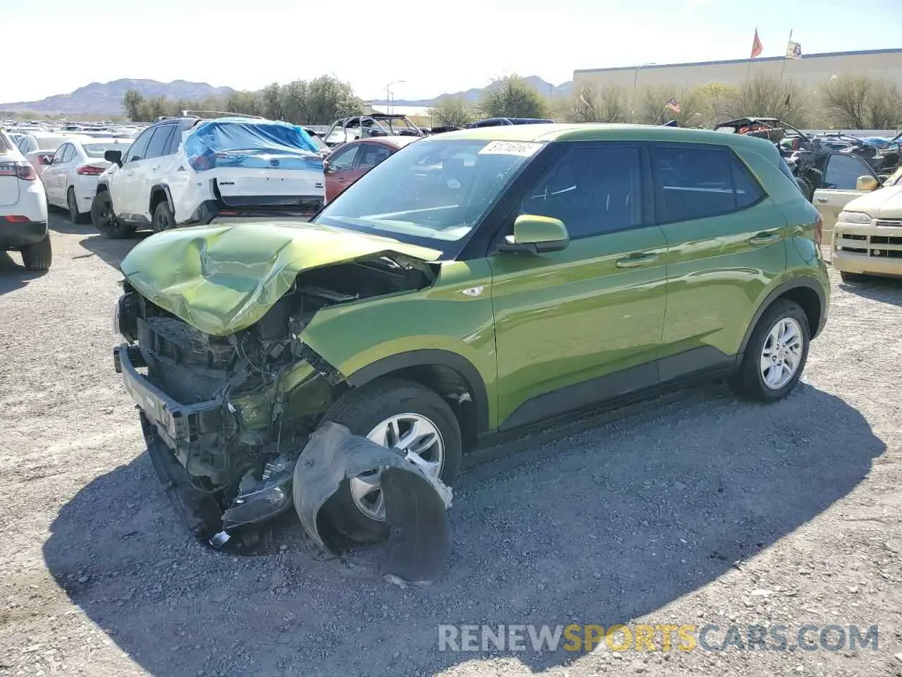 1 Photograph of a damaged car KMHRB8A32NU149983 HYUNDAI VENUE 2022