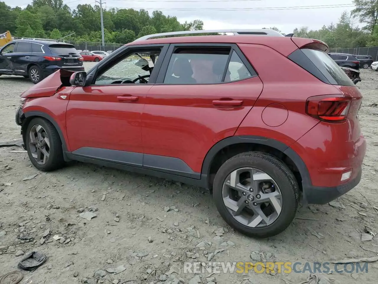 2 Photograph of a damaged car KMHRC8A32NU142870 HYUNDAI VENUE 2022