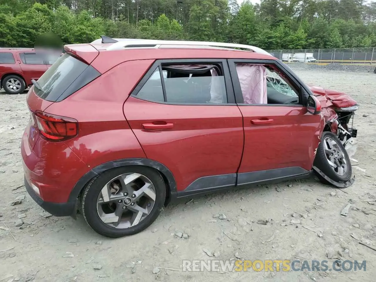 3 Photograph of a damaged car KMHRC8A32NU142870 HYUNDAI VENUE 2022