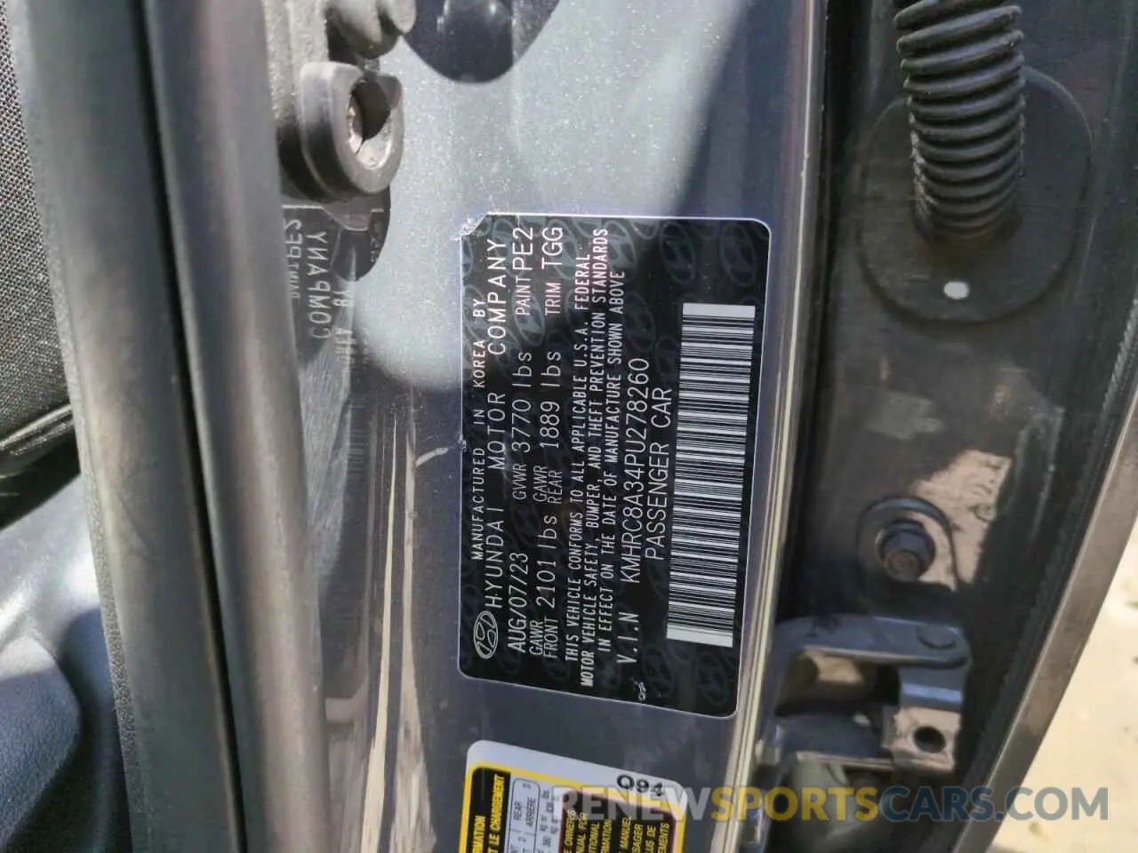 14 Photograph of a damaged car KMHRC8A34PU278260 HYUNDAI VENUE 2023