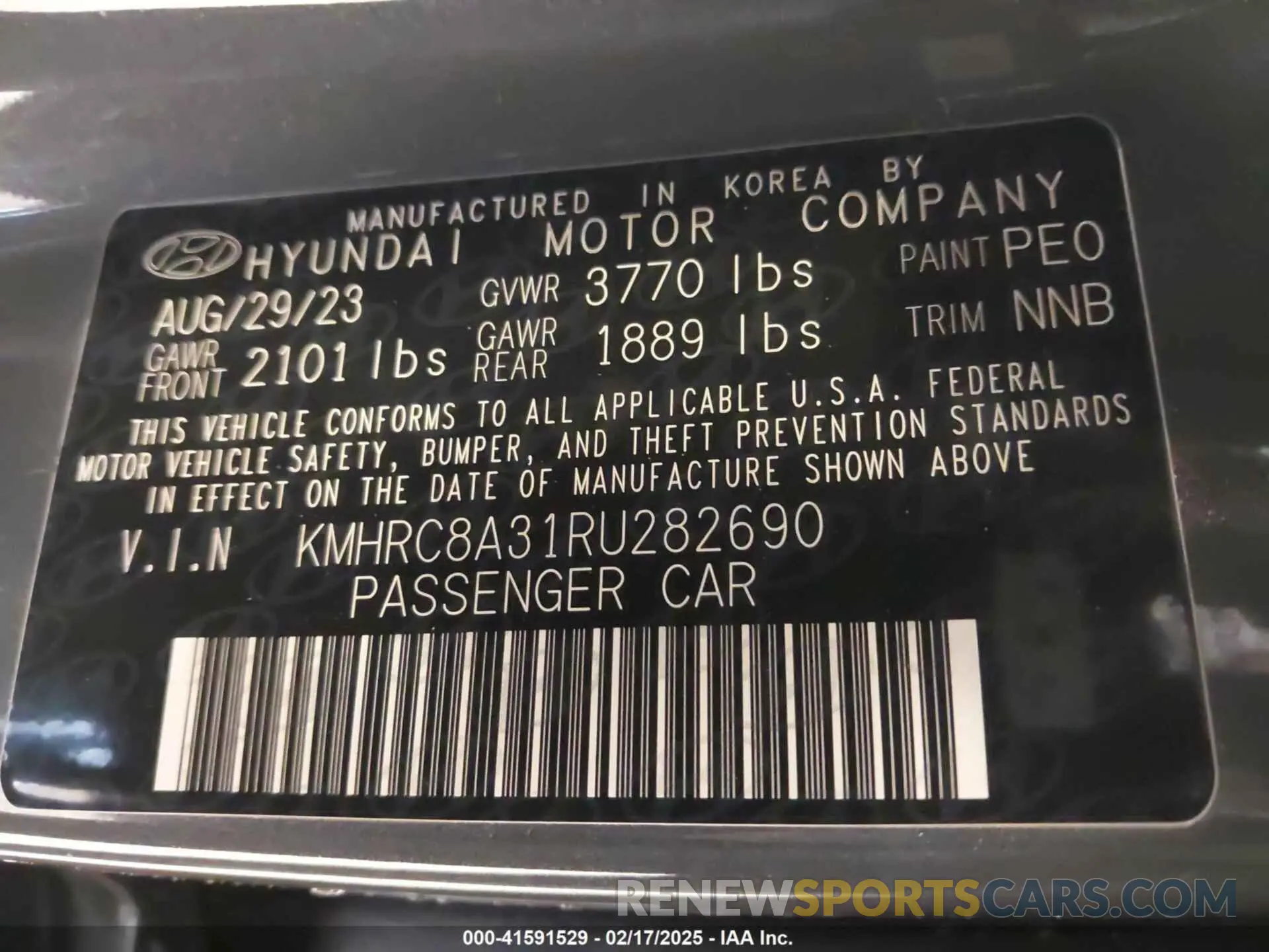 9 Photograph of a damaged car KMHRC8A31RU282690 HYUNDAI VENUE 2024