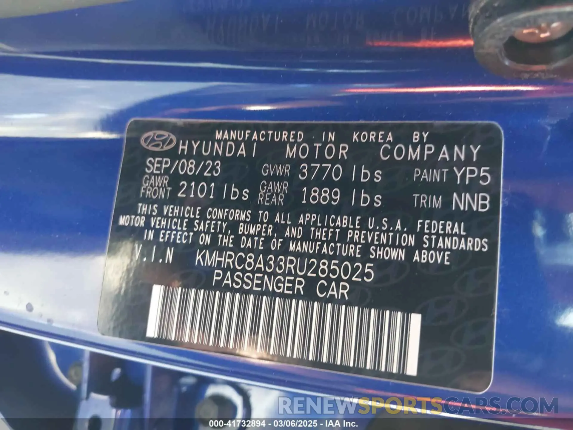 9 Фотография поврежденного автомобиля KMHRC8A33RU285025 HYUNDAI VENUE 2024