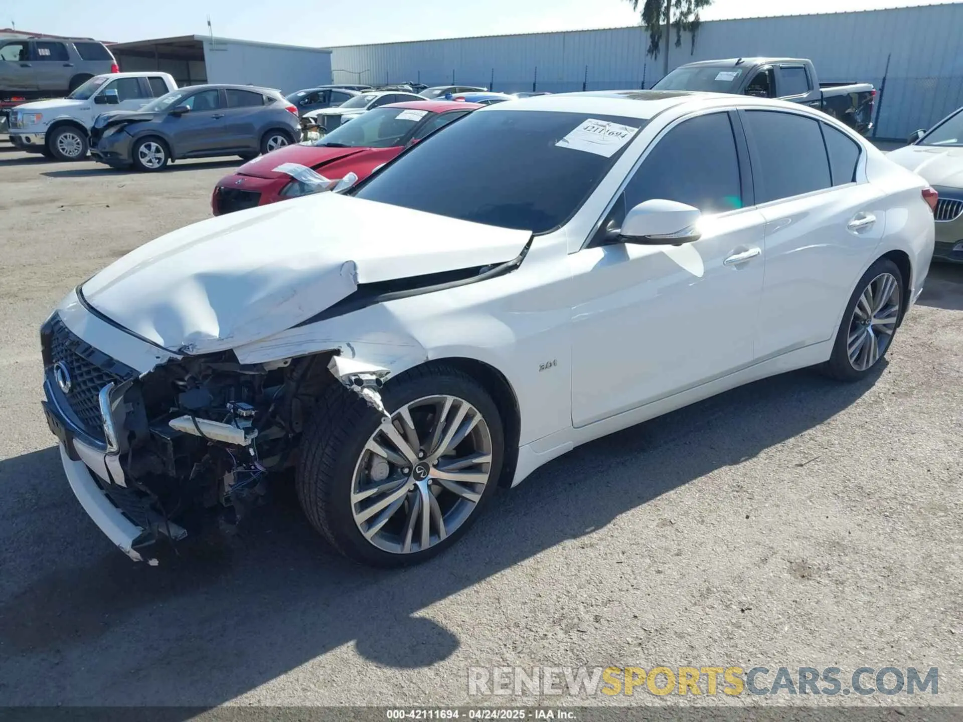 2 Photograph of a damaged car JN1EV7AP0KM543522 INFINITI Q50 2019
