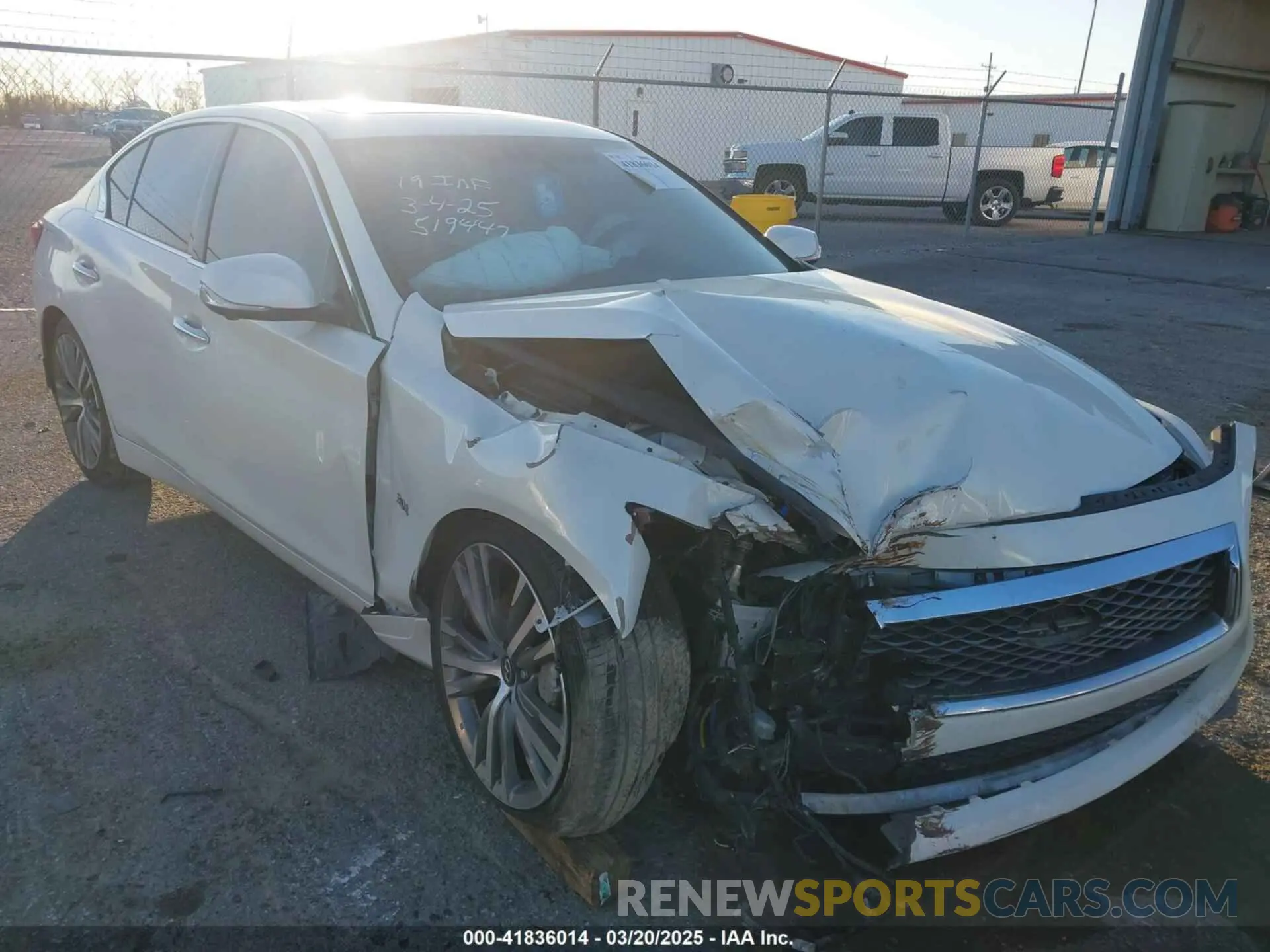 1 Photograph of a damaged car JN1EV7AP2KM519447 INFINITI Q50 2019