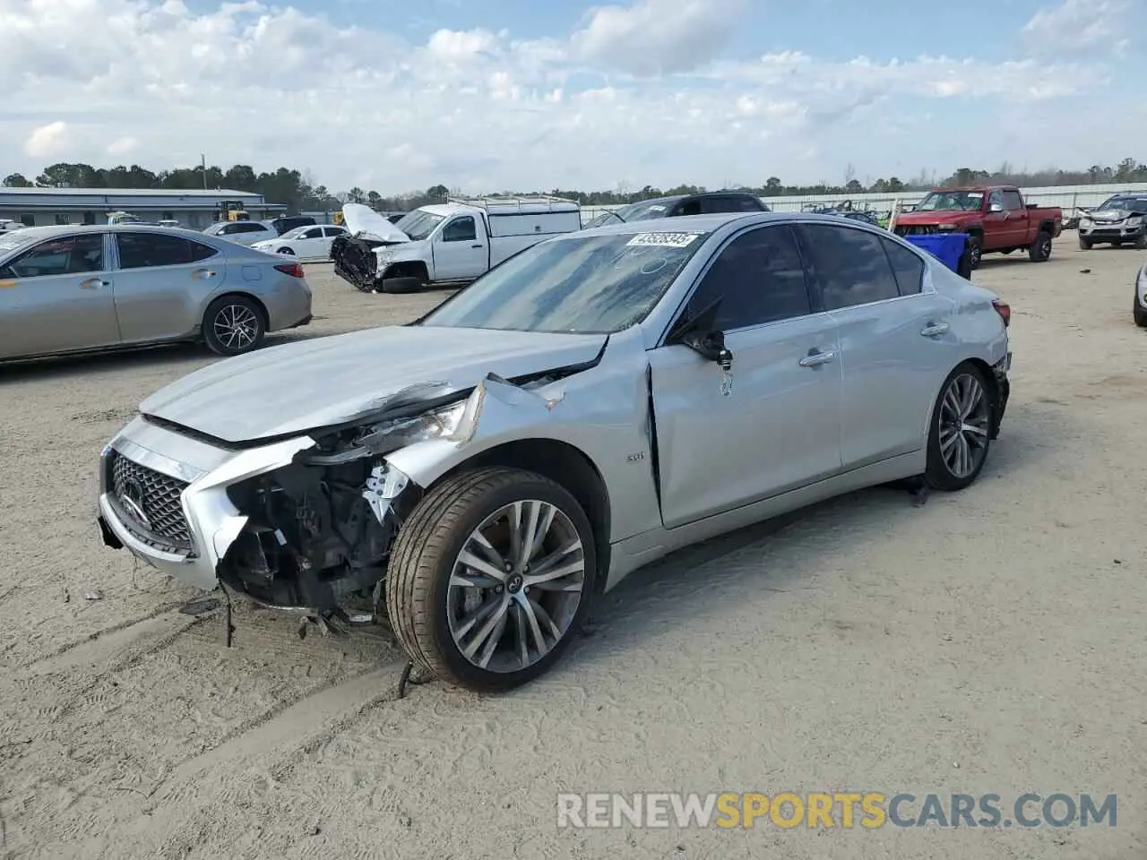 1 Photograph of a damaged car JN1EV7AR4KM555013 INFINITI Q50 2019