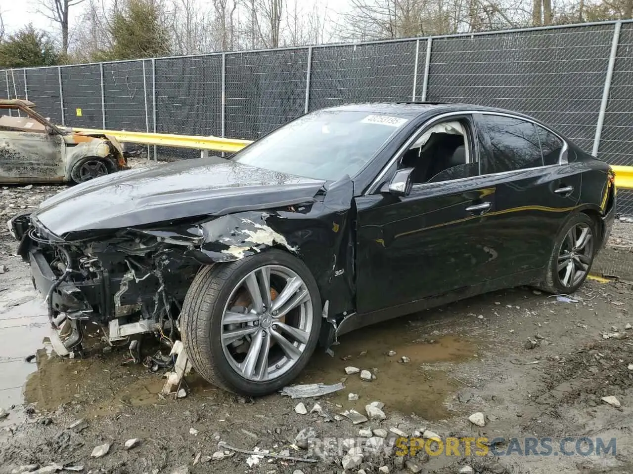 1 Photograph of a damaged car JN1EV7AR4KM592384 INFINITI Q50 2019
