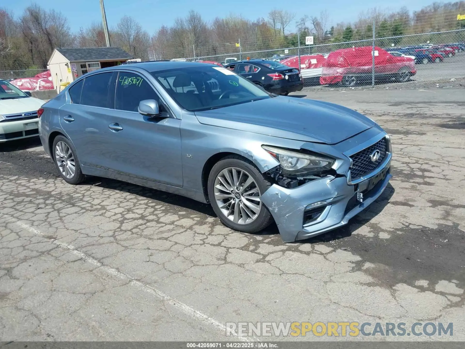 1 Photograph of a damaged car JN1EV7AR6KM550475 INFINITI Q50 2019