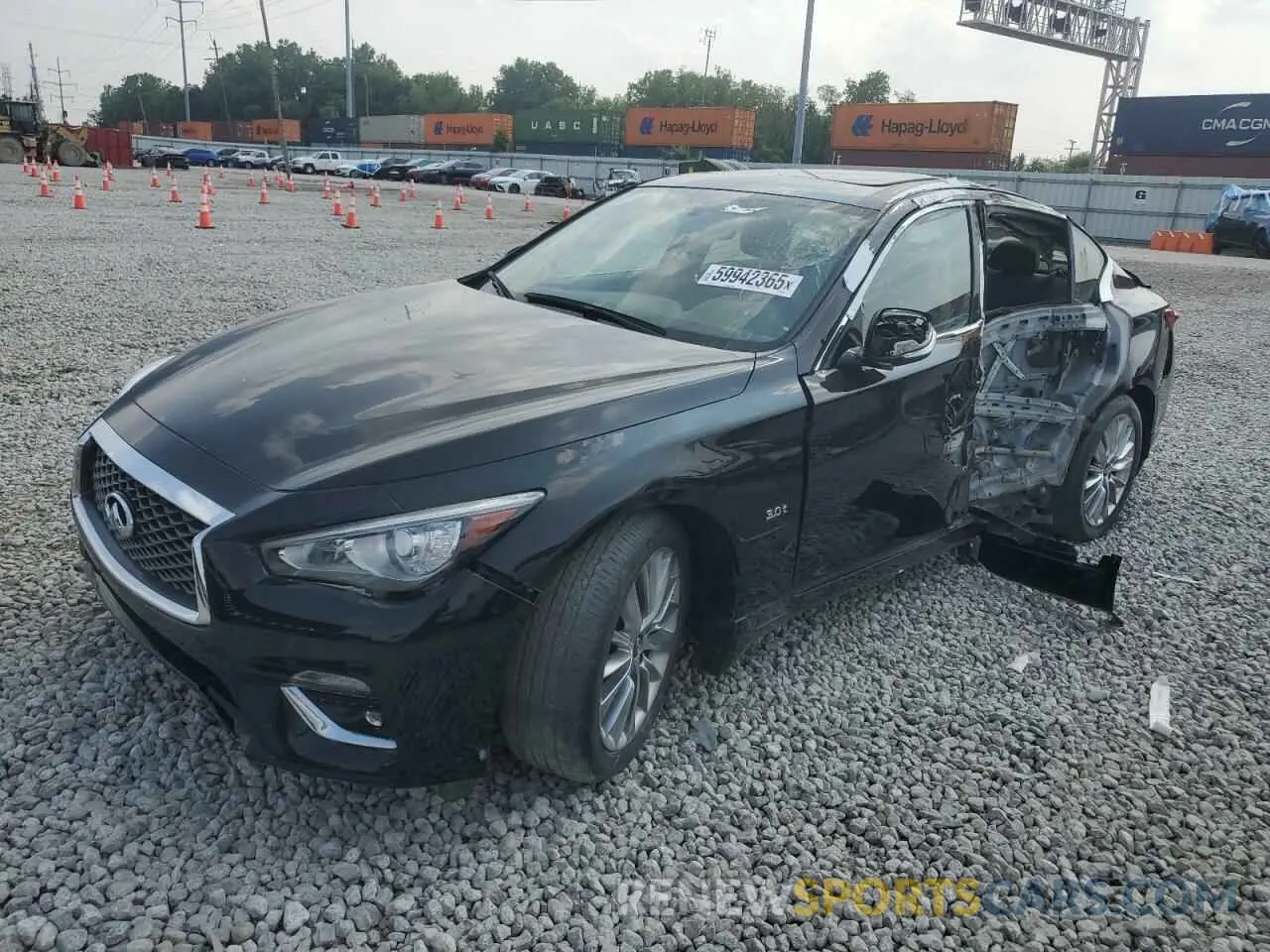 1 Photograph of a damaged car JN1EV7AR6KM556874 INFINITI Q50 2019