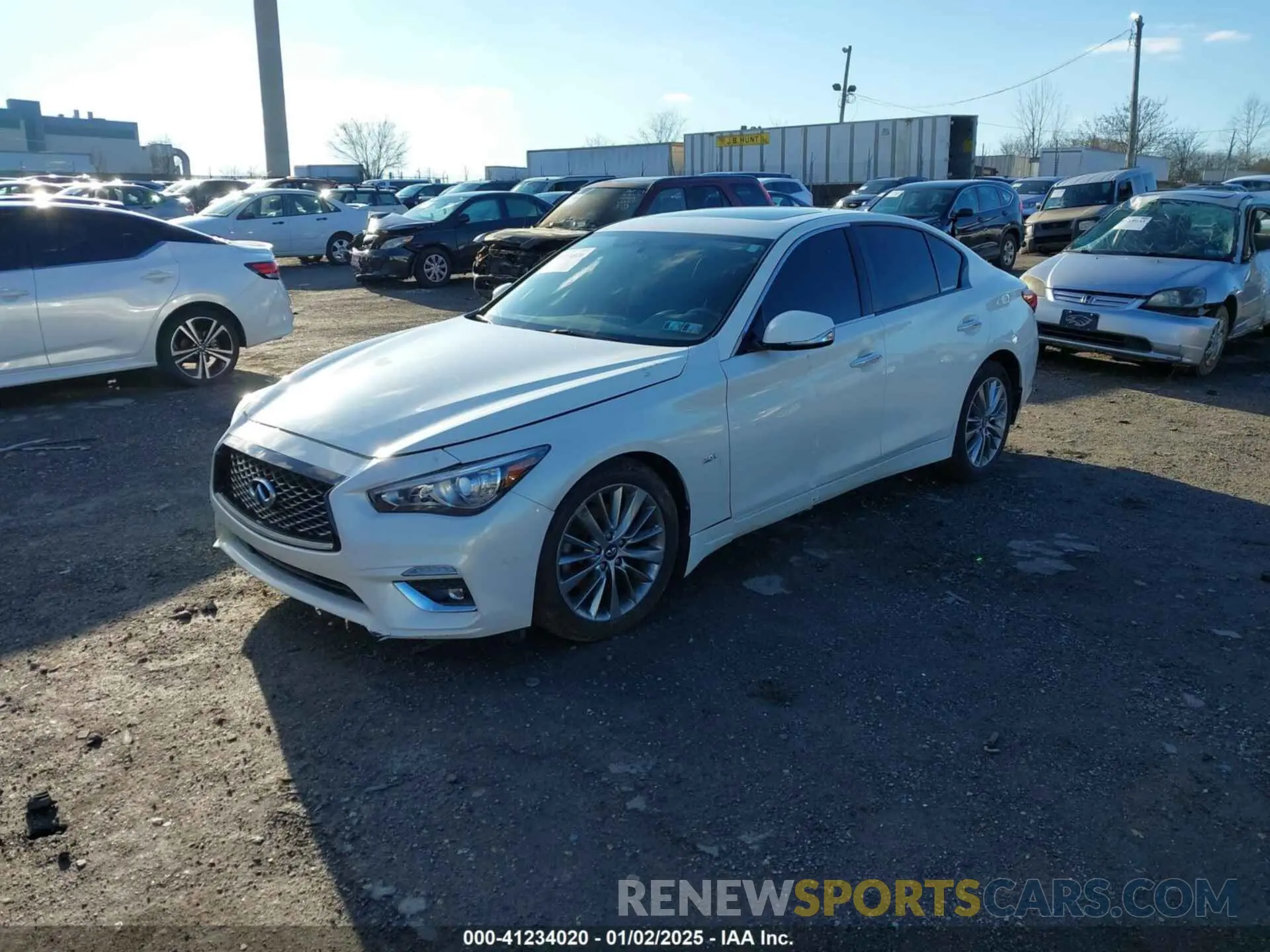 2 Photograph of a damaged car JN1EV7AR7KM558746 INFINITI Q50 2019