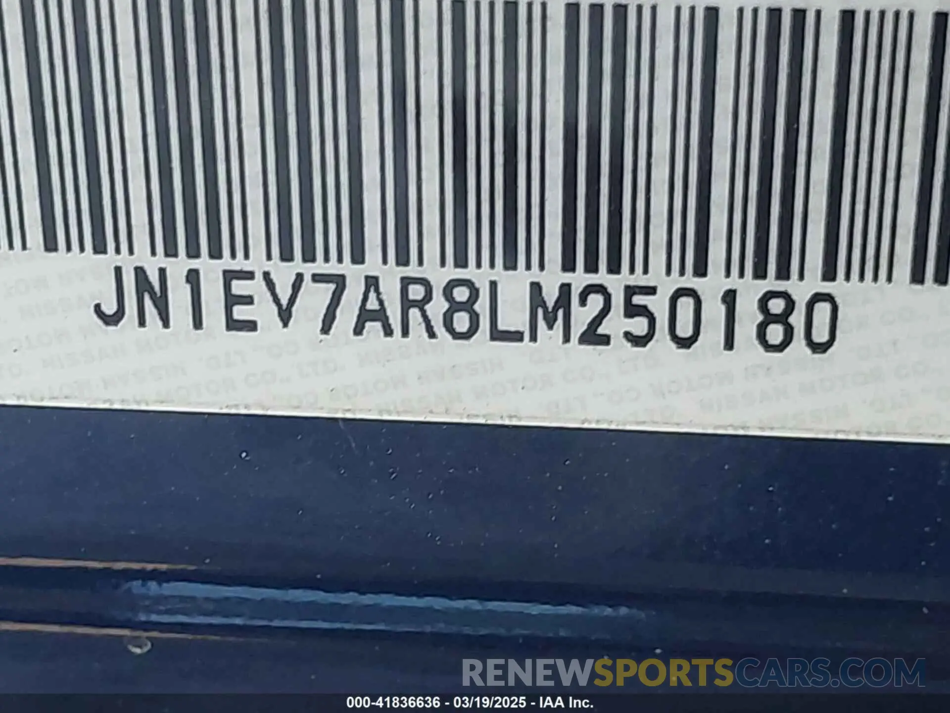 9 Фотография поврежденного автомобиля JN1EV7AR8LM250180 INFINITI Q50 2020