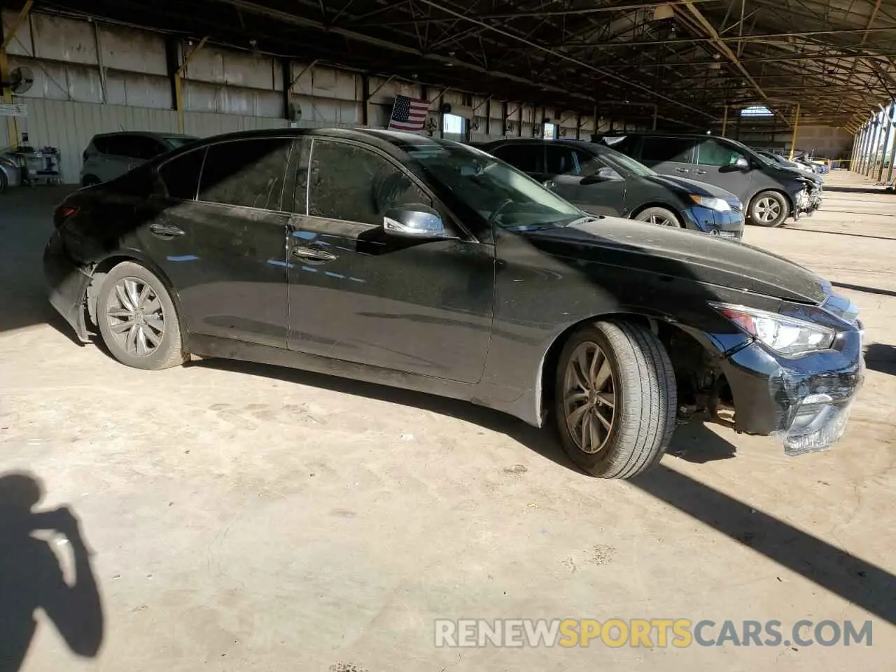 4 Фотография поврежденного автомобиля JN1EV7AR2MM756122 INFINITI Q50 2021