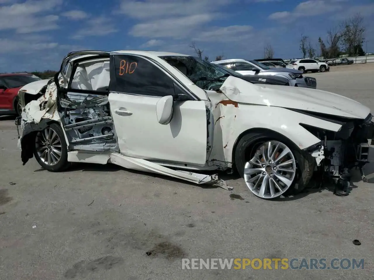 4 Фотография поврежденного автомобиля JN1EV7BP3MM704754 INFINITI Q50 2021