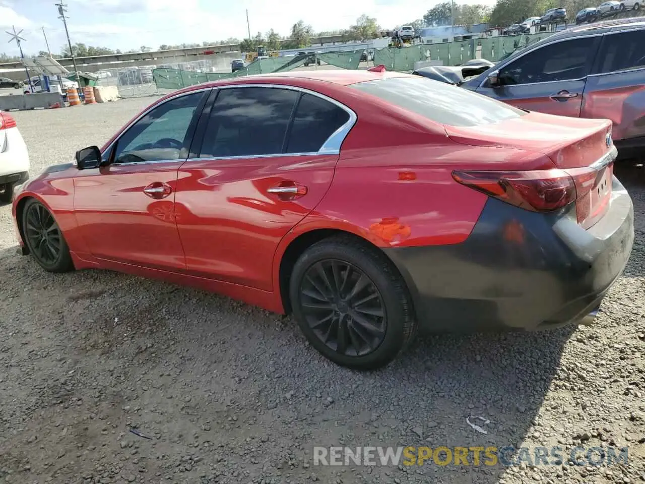 2 Фотография поврежденного автомобиля JN1EV7BP3MM707640 INFINITI Q50 2021
