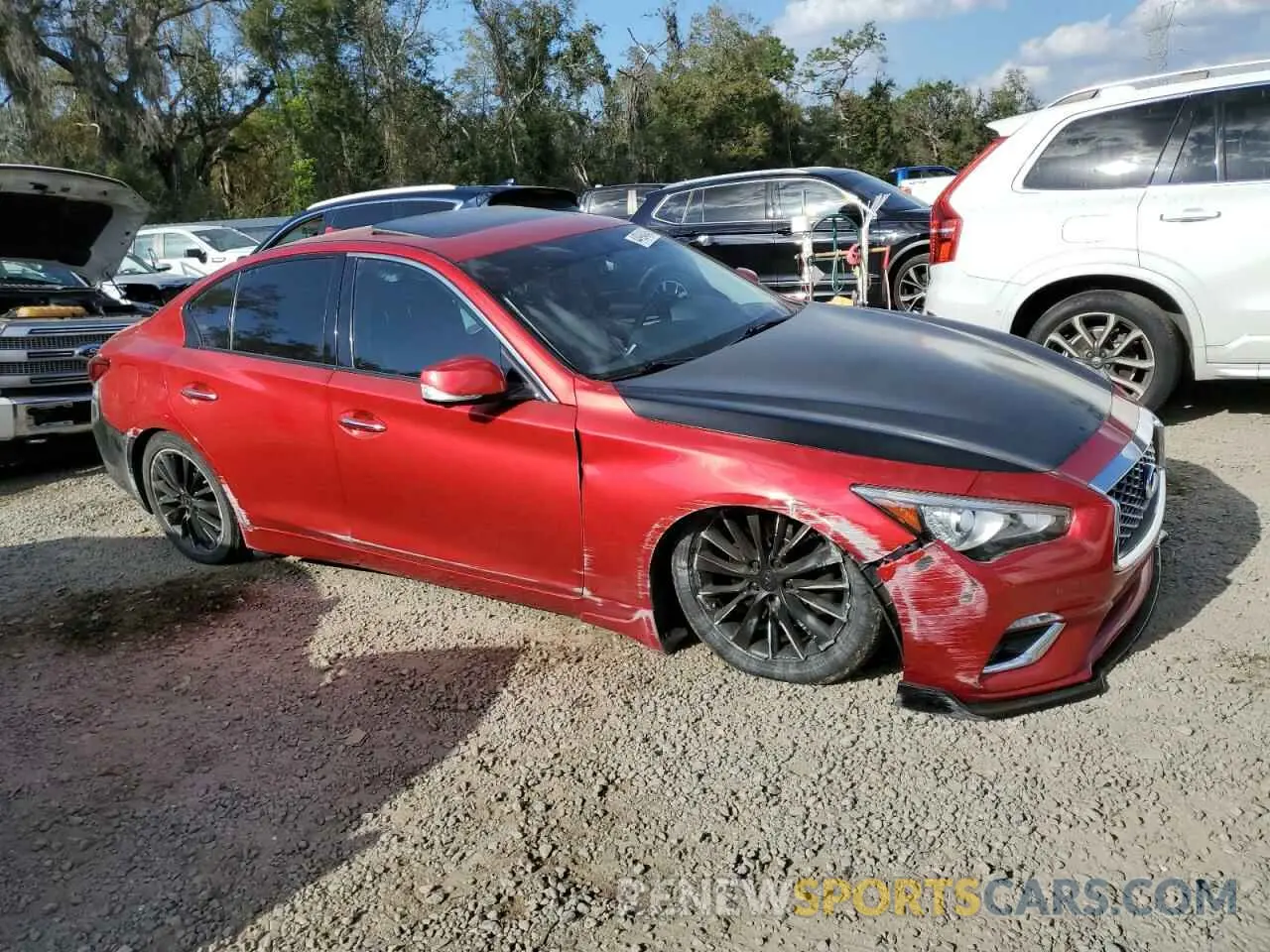 4 Фотография поврежденного автомобиля JN1EV7BP3MM707640 INFINITI Q50 2021
