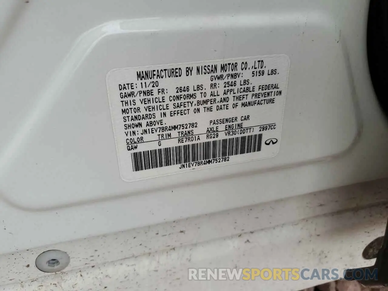 13 Photograph of a damaged car JN1EV7BR4MM752782 INFINITI Q50 2021