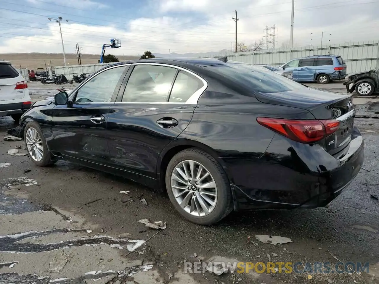 2 Фотография поврежденного автомобиля JN1EV7BR6MM751133 INFINITI Q50 2021