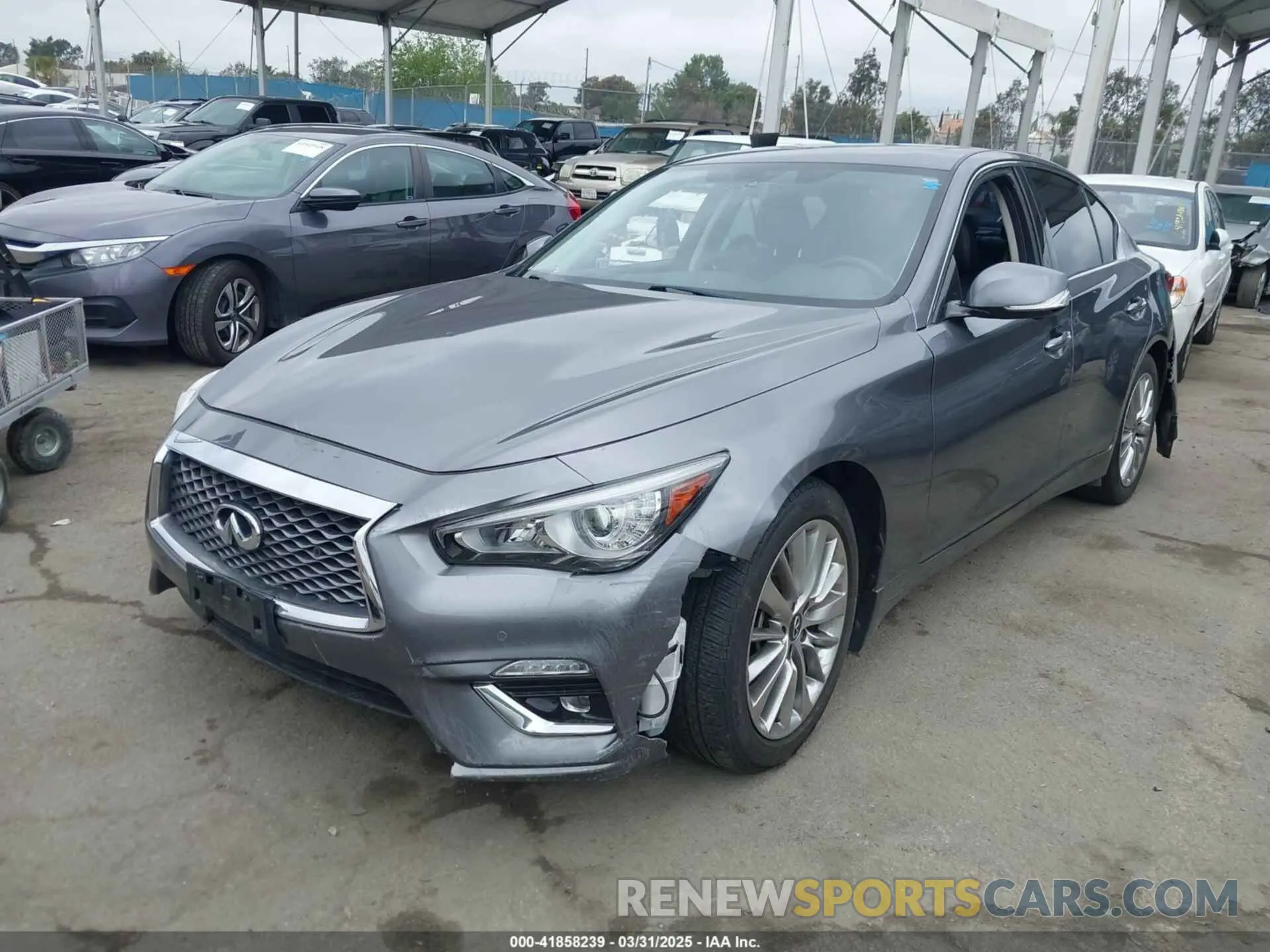 2 Photograph of a damaged car JN1EV7BR7MM751691 INFINITI Q50 2021