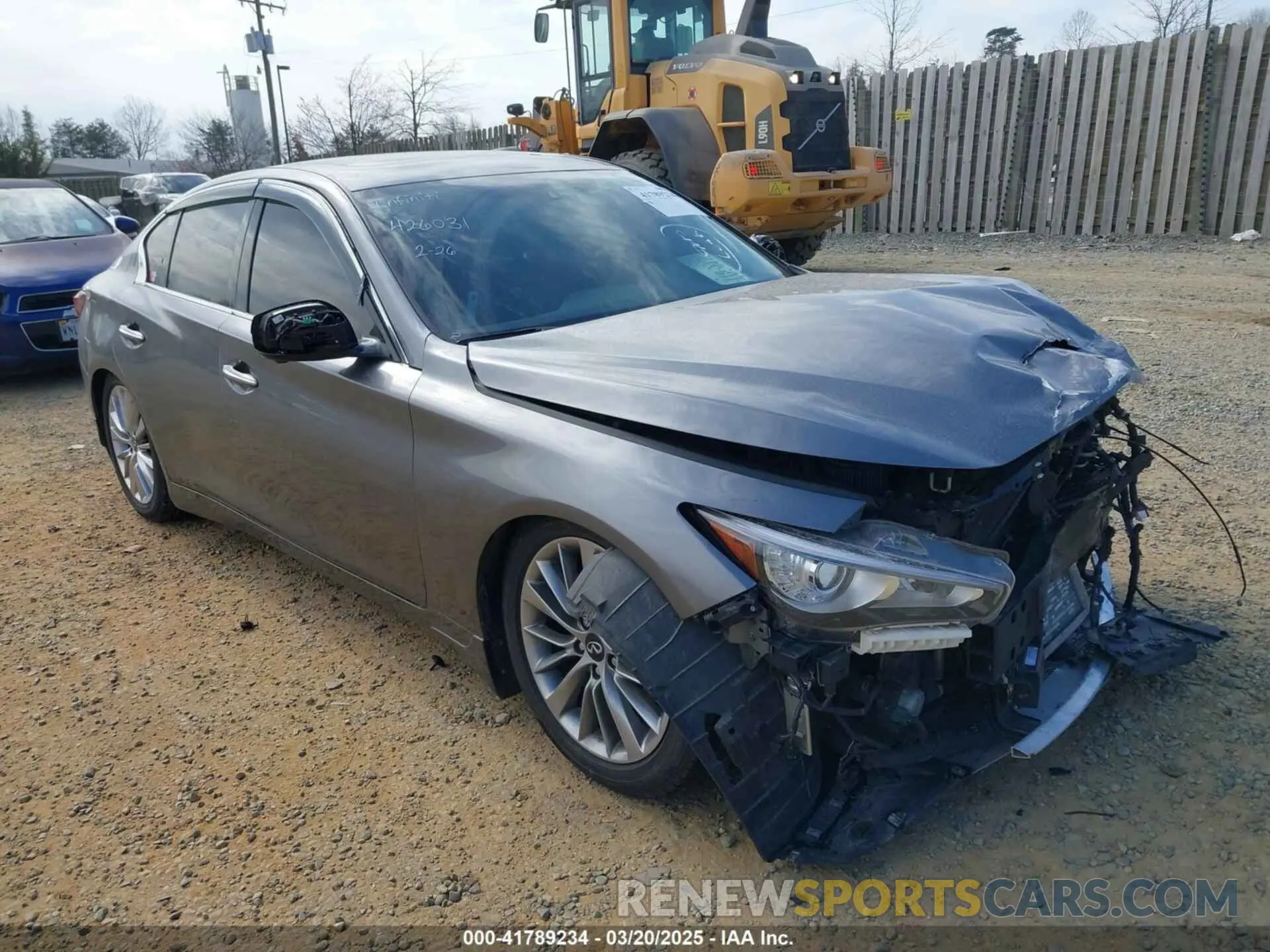 1 Photograph of a damaged car JN1EV7BRXMM755136 INFINITI Q50 2021