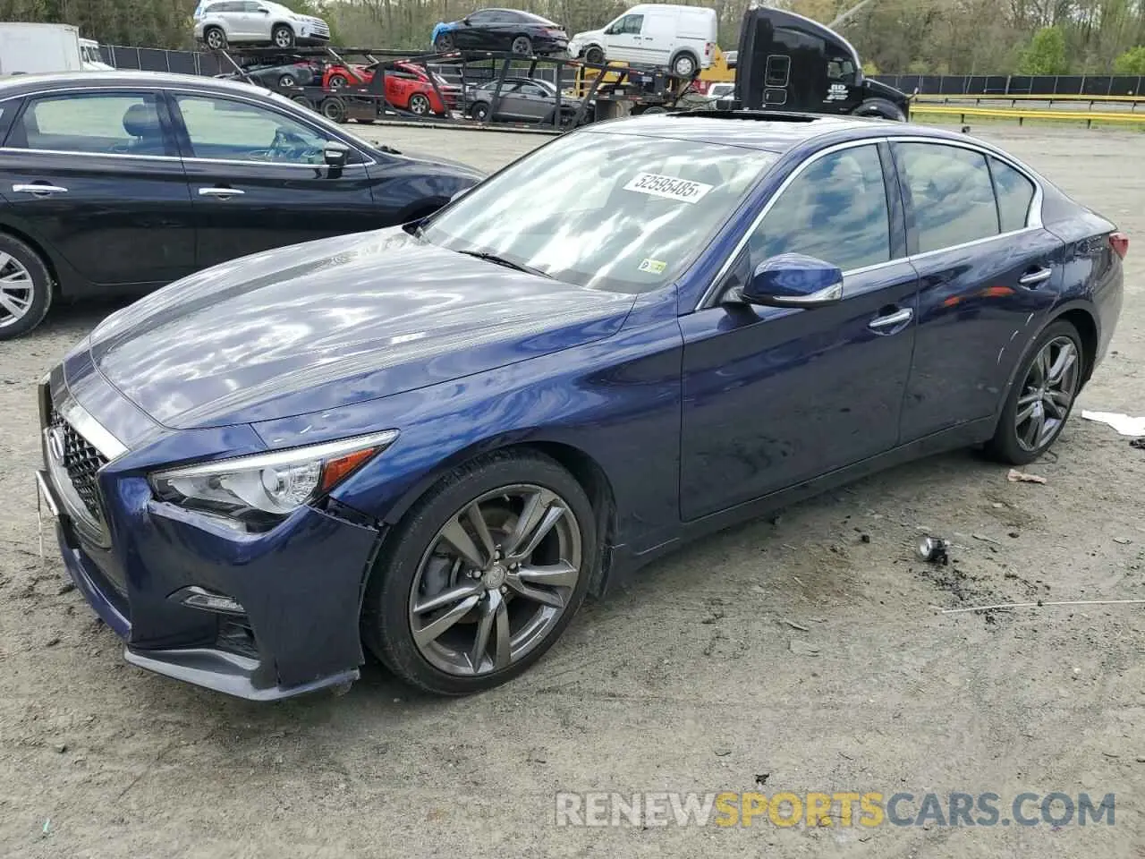 1 Photograph of a damaged car JN1EV7CR2MM755372 INFINITI Q50 2021